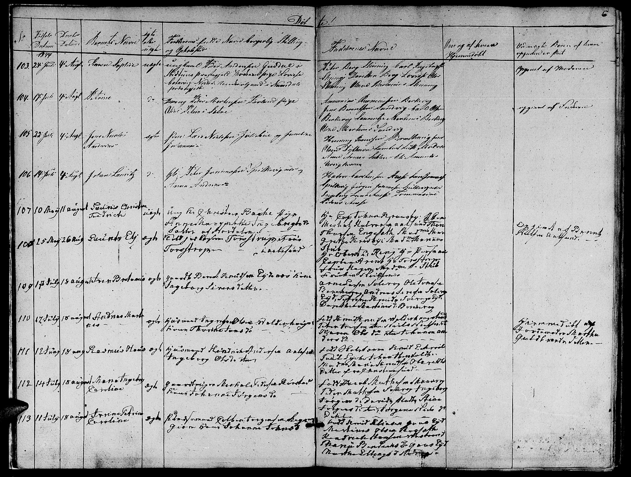 Ministerialprotokoller, klokkerbøker og fødselsregistre - Møre og Romsdal, AV/SAT-A-1454/528/L0426: Parish register (copy) no. 528C07, 1844-1854, p. 6