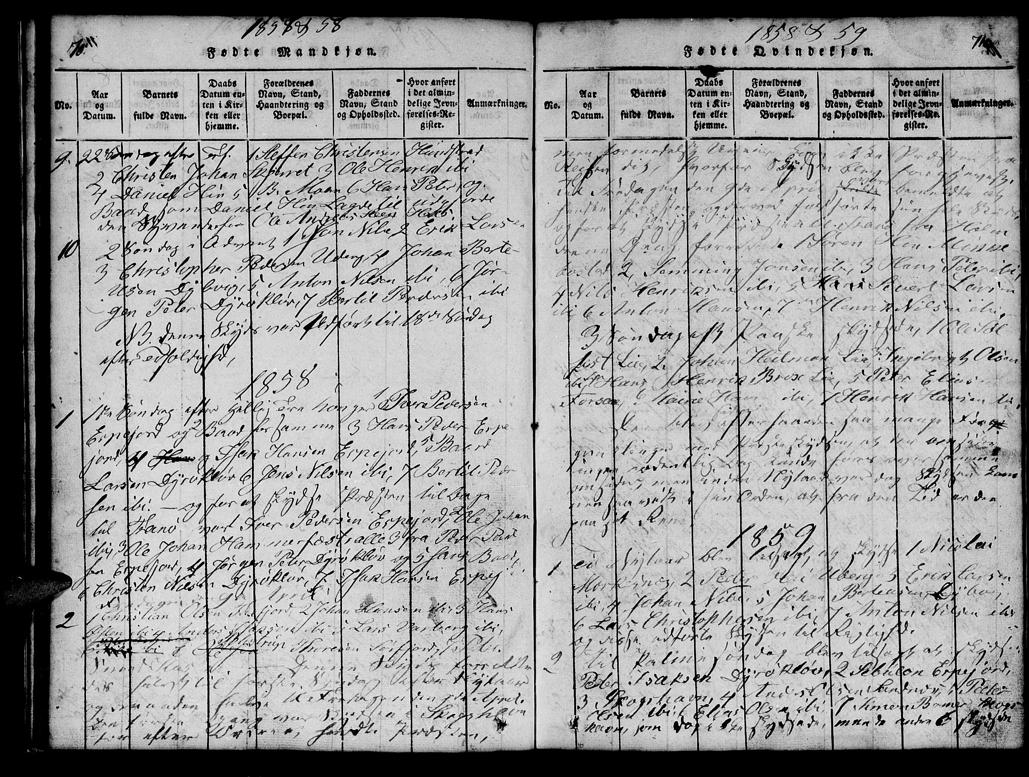 Tranøy sokneprestkontor, SATØ/S-1313/I/Ia/Iab/L0009klokker: Parish register (copy) no. 9, 1829-1834, p. 70-71