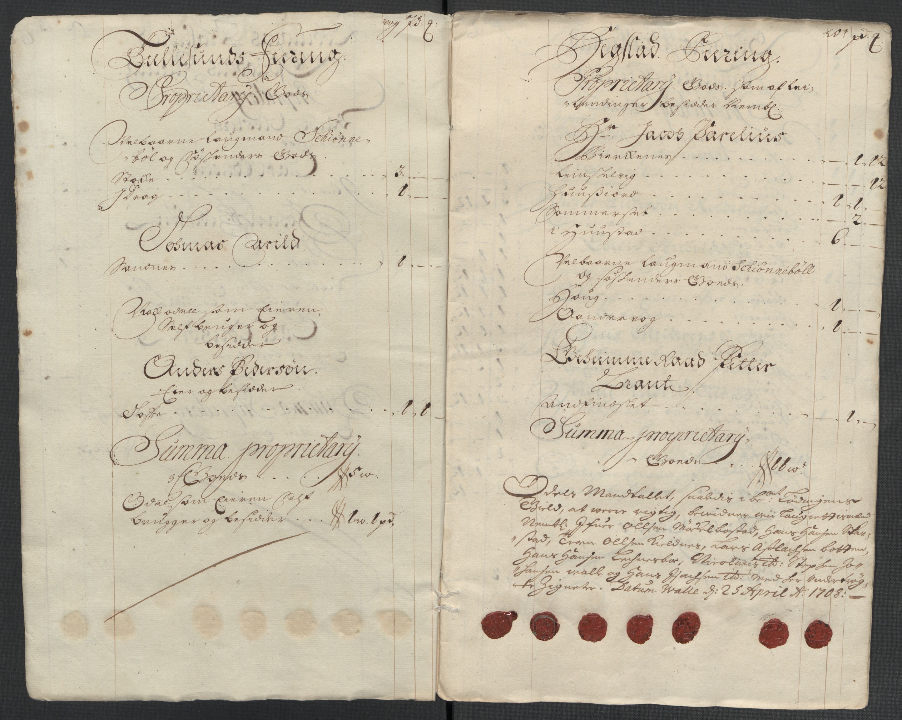 Rentekammeret inntil 1814, Reviderte regnskaper, Fogderegnskap, AV/RA-EA-4092/R66/L4581: Fogderegnskap Salten, 1707-1710, p. 260