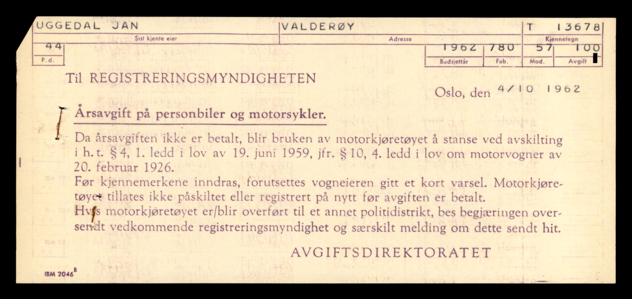 Møre og Romsdal vegkontor - Ålesund trafikkstasjon, AV/SAT-A-4099/F/Fe/L0040: Registreringskort for kjøretøy T 13531 - T 13709, 1927-1998, p. 2537