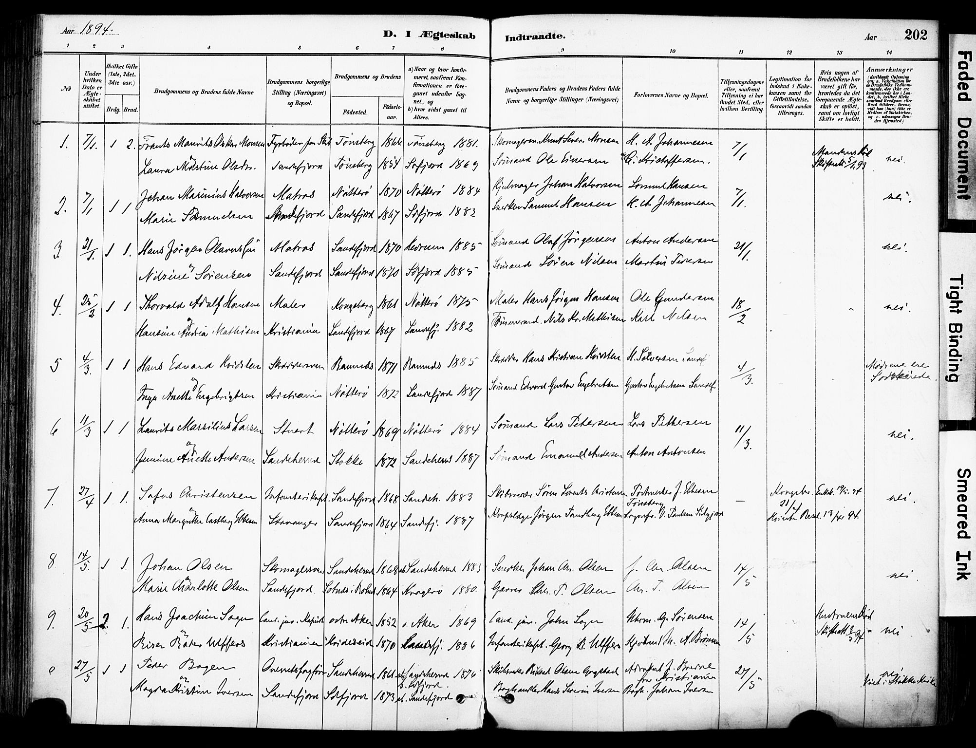 Sandefjord kirkebøker, SAKO/A-315/F/Fa/L0002: Parish register (official) no. 2, 1880-1894, p. 202