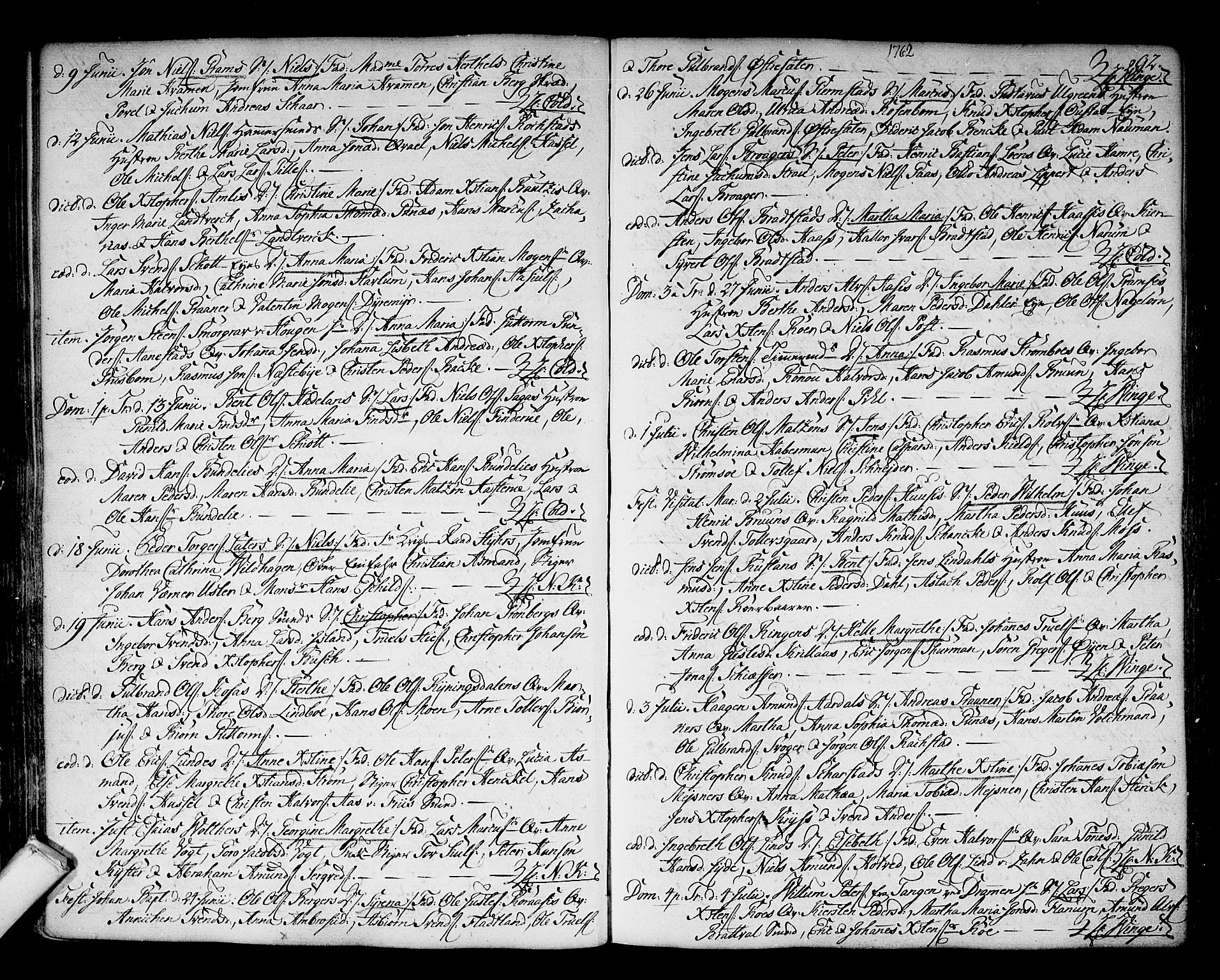 Kongsberg kirkebøker, SAKO/A-22/F/Fa/L0004: Parish register (official) no. I 4, 1756-1768, p. 92