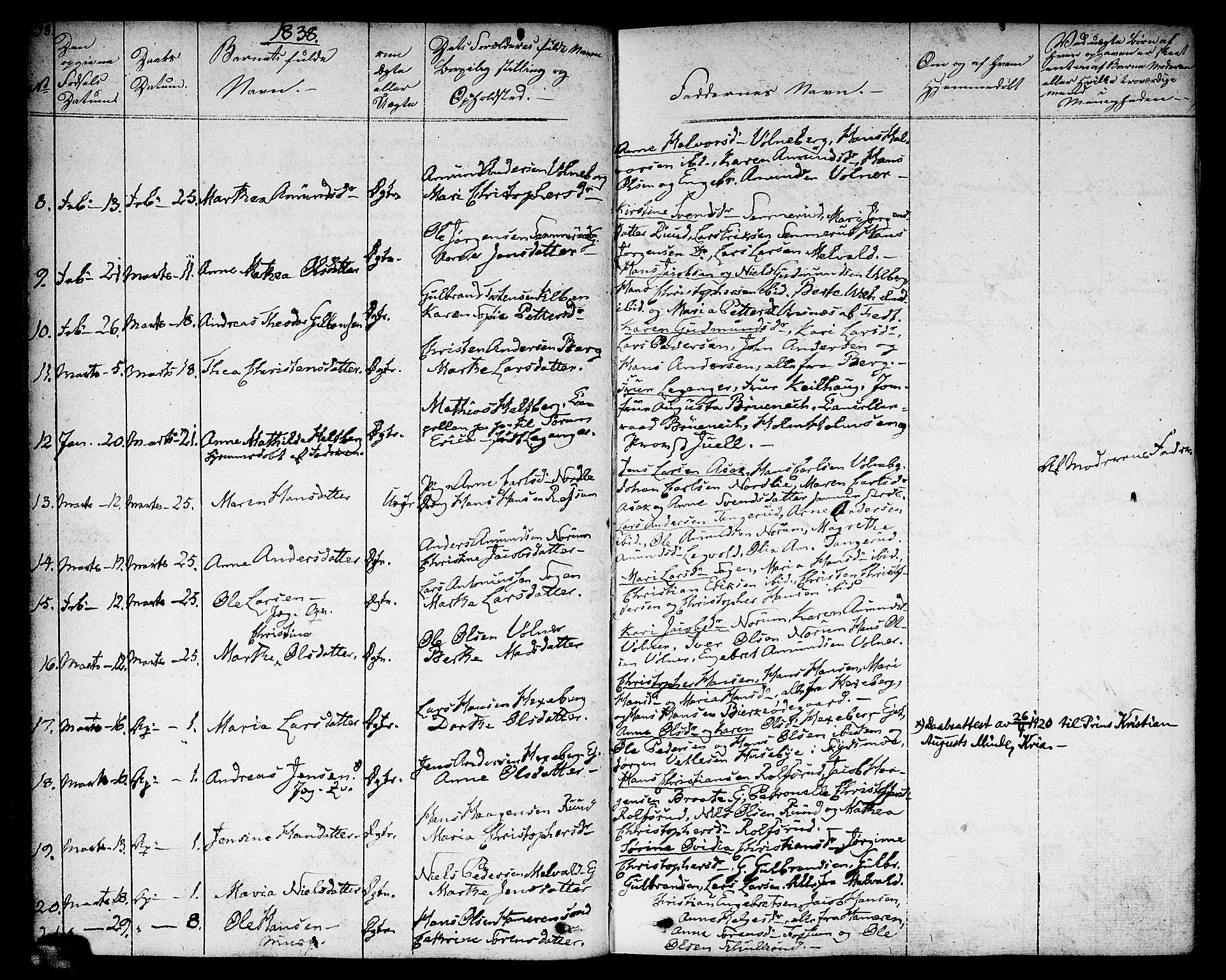 Sørum prestekontor Kirkebøker, AV/SAO-A-10303/F/Fa/L0004: Parish register (official) no. I 4, 1829-1845, p. 38