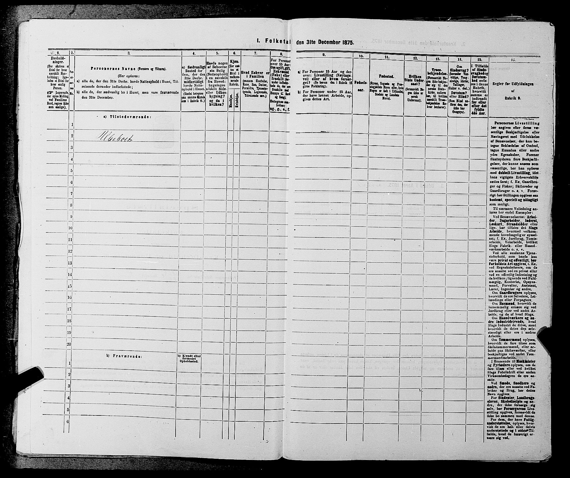 SAKO, 1875 census for 0820P Lunde, 1875, p. 466