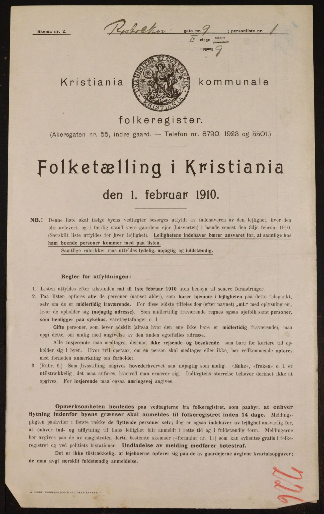 OBA, Municipal Census 1910 for Kristiania, 1910, p. 80977