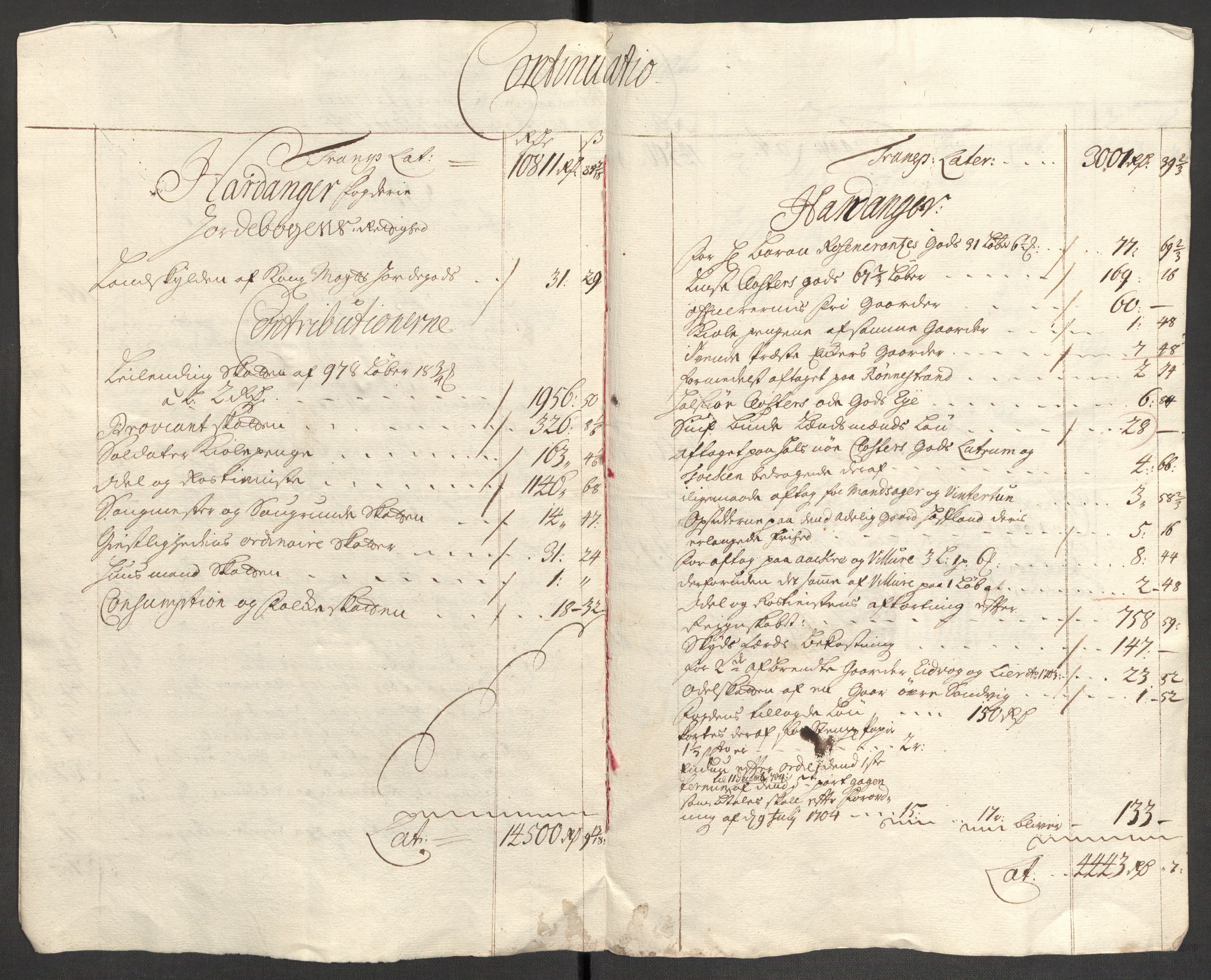 Rentekammeret inntil 1814, Reviderte regnskaper, Fogderegnskap, AV/RA-EA-4092/R48/L2982: Fogderegnskap Sunnhordland og Hardanger, 1704, p. 267