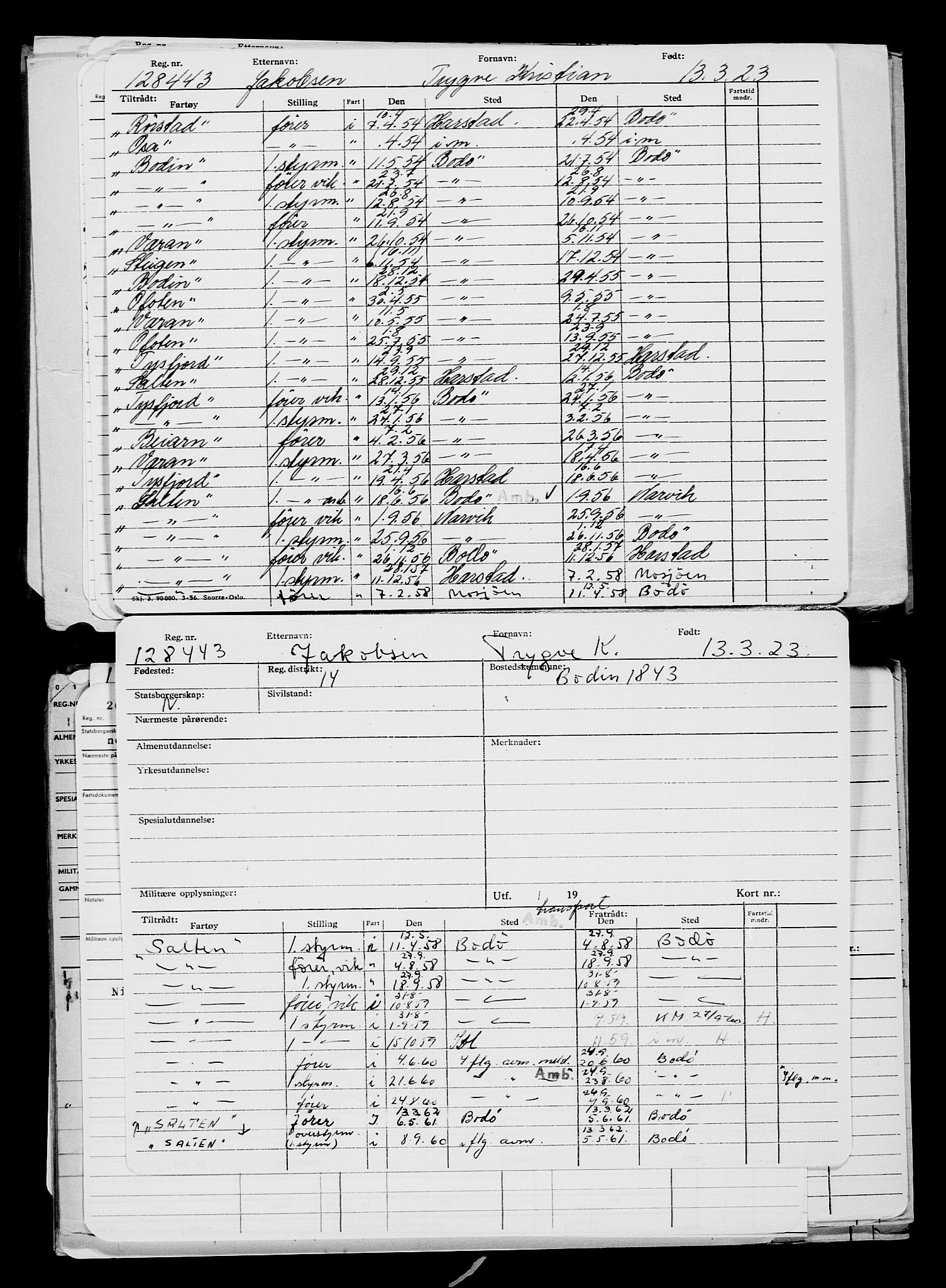 Direktoratet for sjømenn, RA/S-3545/G/Gb/L0216: Hovedkort, 1923, p. 387