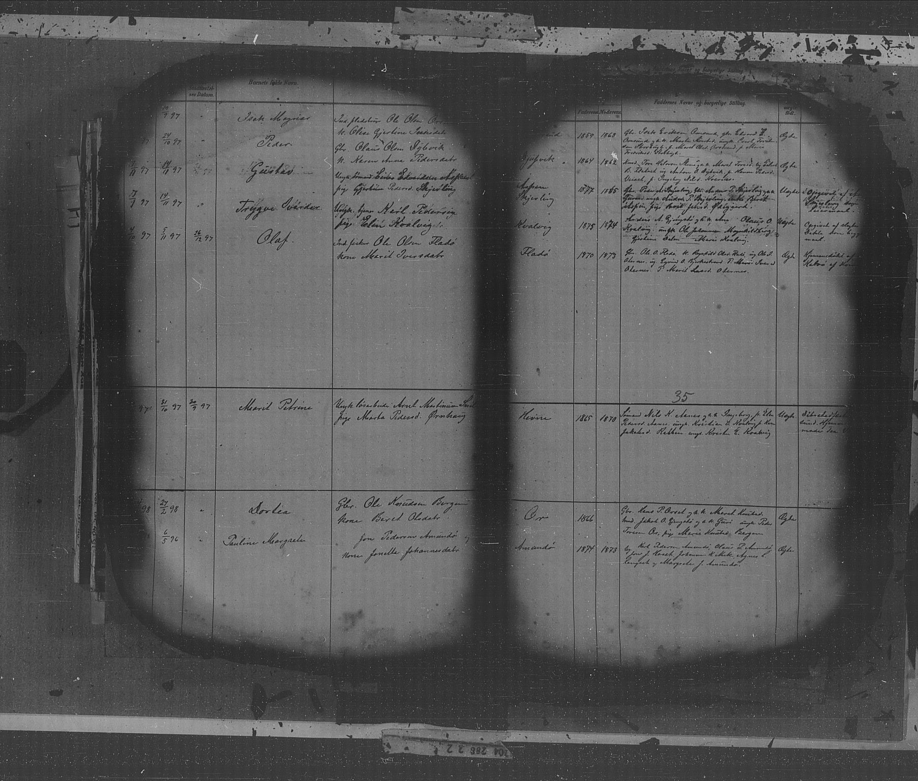 Kristiansund sokneprestkontor, AV/SAT-A-1068/1/I/I1: Parish register (copy) no. 31, 1880-1918, p. 35