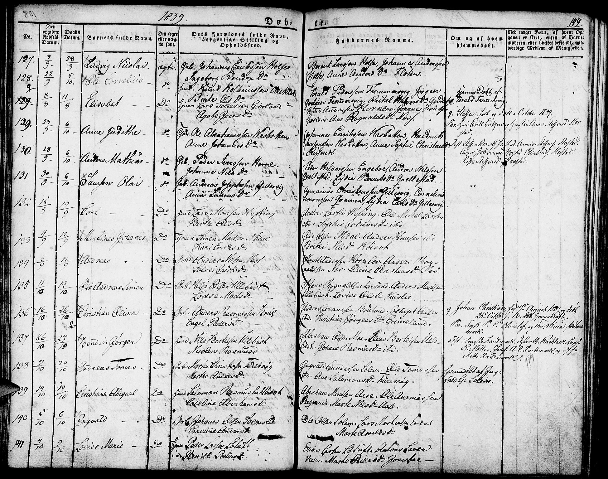 Førde sokneprestembete, AV/SAB-A-79901/H/Haa/Haaa/L0006: Parish register (official) no. A 6, 1821-1842, p. 149