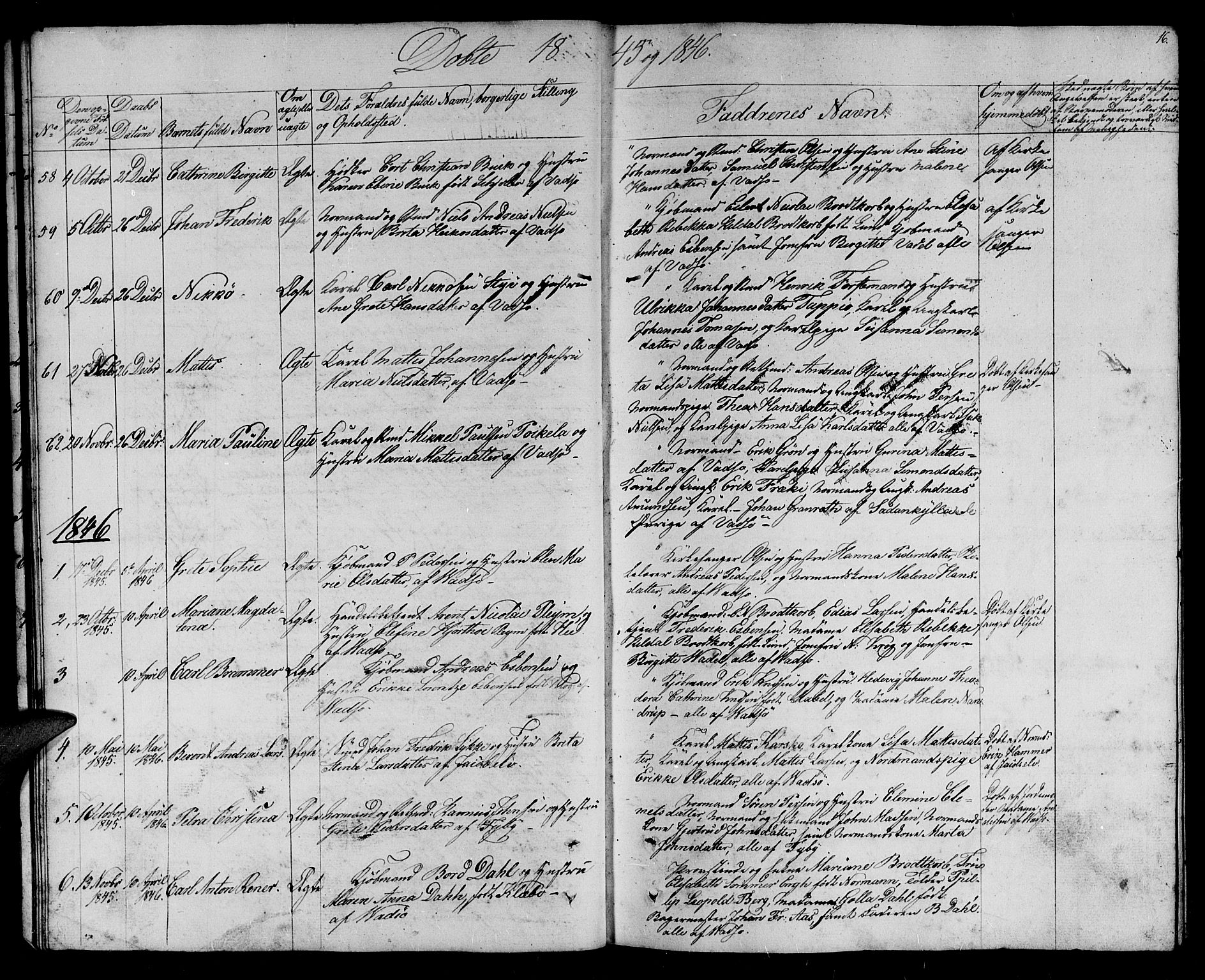 Vadsø sokneprestkontor, SATØ/S-1325/H/Hb/L0001klokker: Parish register (copy) no. 1, 1843-1853, p. 16