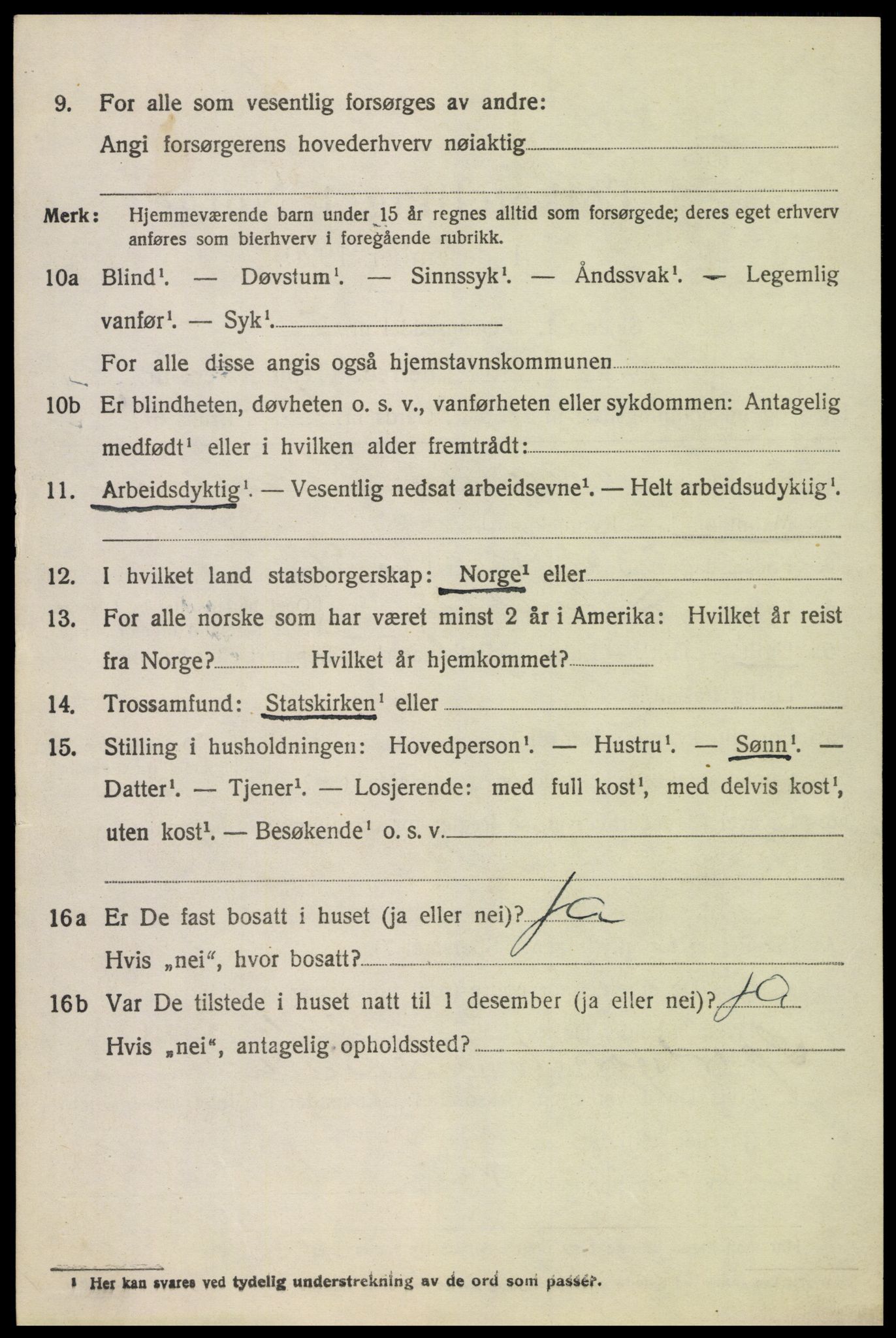 SAH, 1920 census for Fåberg, 1920, p. 6511