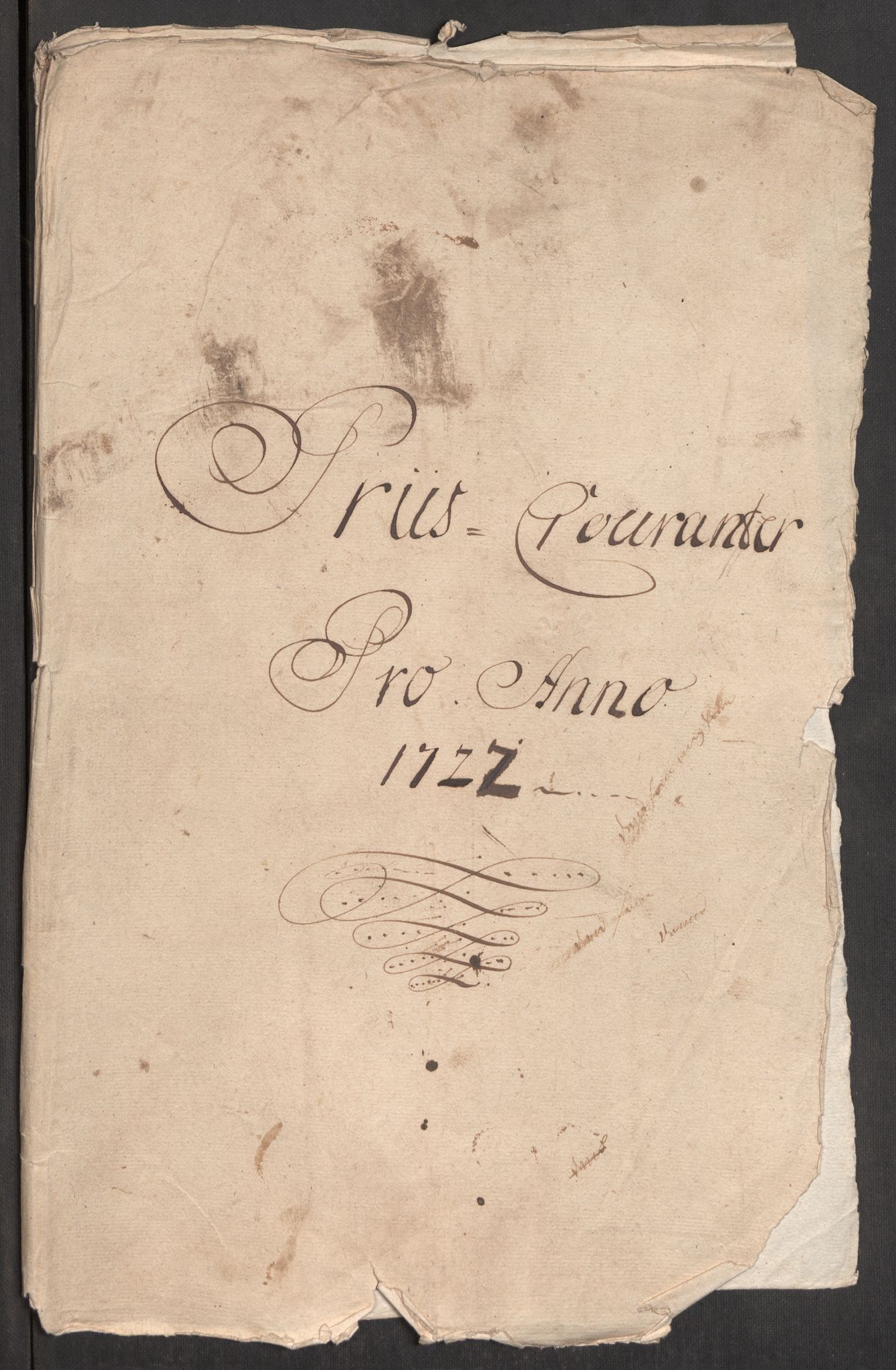 Rentekammeret inntil 1814, Realistisk ordnet avdeling, RA/EA-4070/Oe/L0001: [Ø1]: Priskuranter, 1712-1739, p. 244