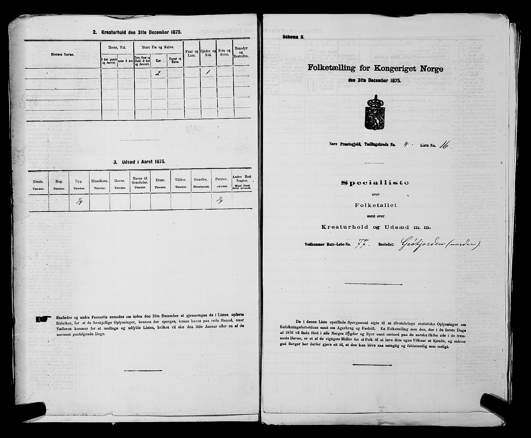 SAKO, 1875 census for 0633P Nore, 1875, p. 588