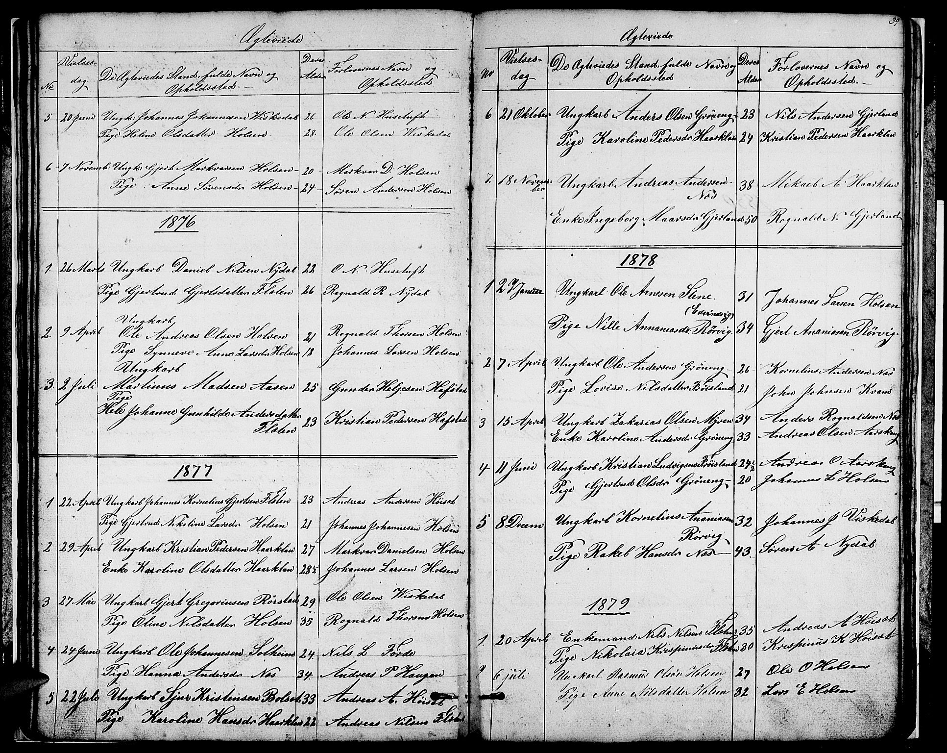 Førde sokneprestembete, SAB/A-79901/H/Hab/Habc/L0001: Parish register (copy) no. C 1, 1853-1880, p. 39