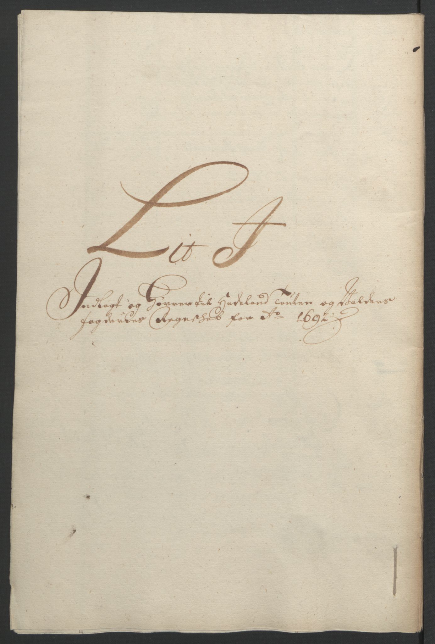 Rentekammeret inntil 1814, Reviderte regnskaper, Fogderegnskap, AV/RA-EA-4092/R18/L1291: Fogderegnskap Hadeland, Toten og Valdres, 1692, p. 116