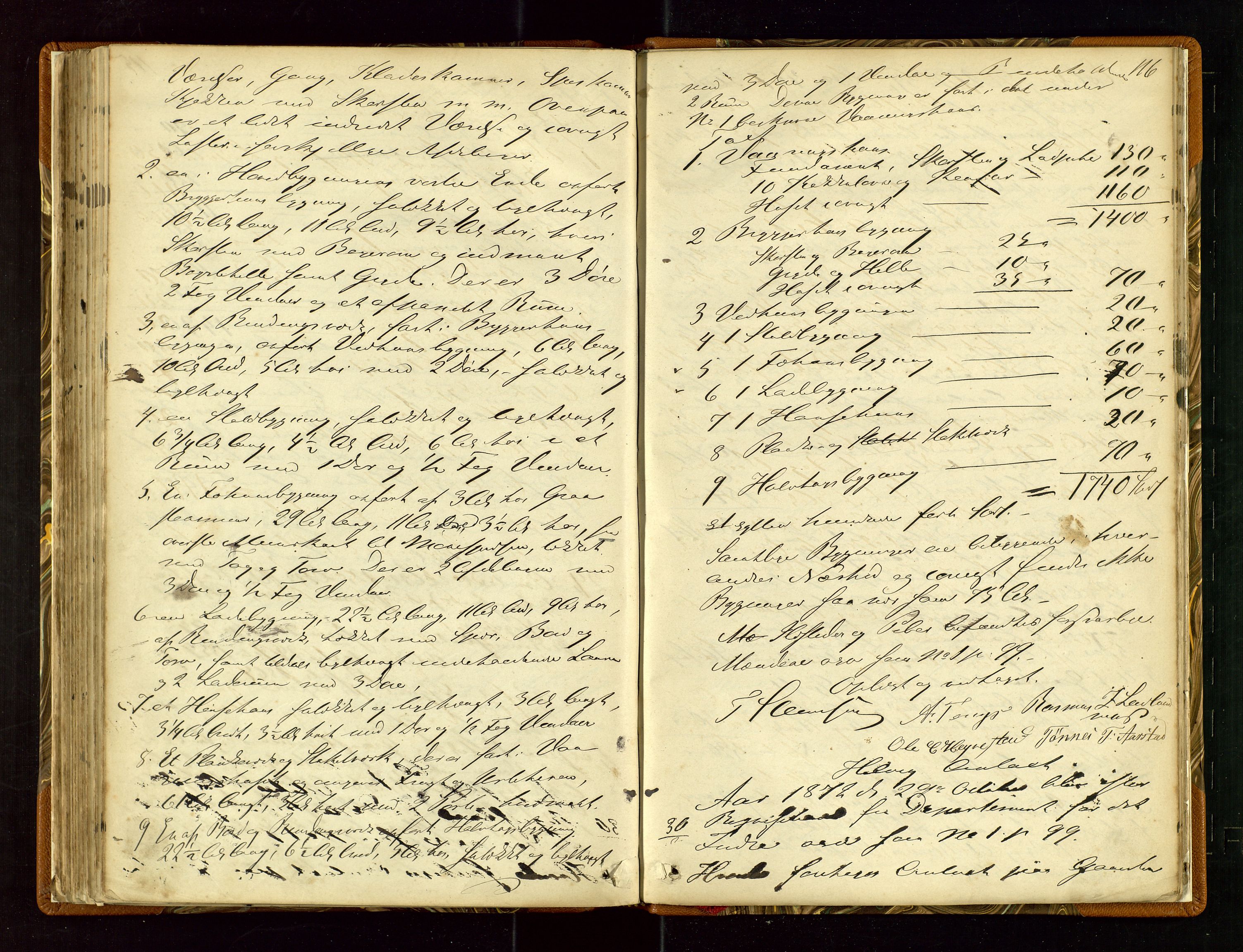 Eigersund lensmannskontor, AV/SAST-A-100171/Goa/L0002: "Brandtaxt-protocol", 1859-1876, p. 115b-116a