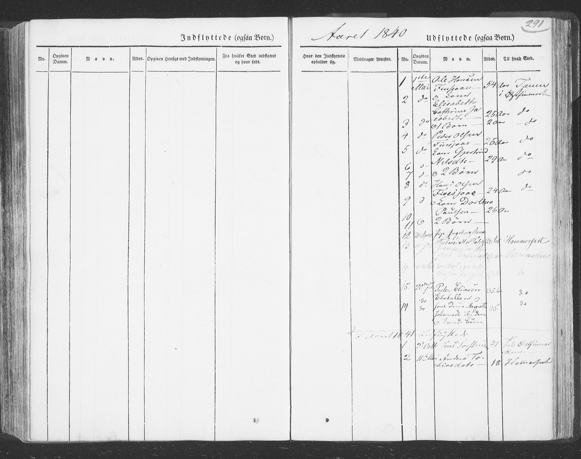 Talvik sokneprestkontor, SATØ/S-1337/H/Ha/L0009kirke: Parish register (official) no. 9, 1837-1852, p. 291