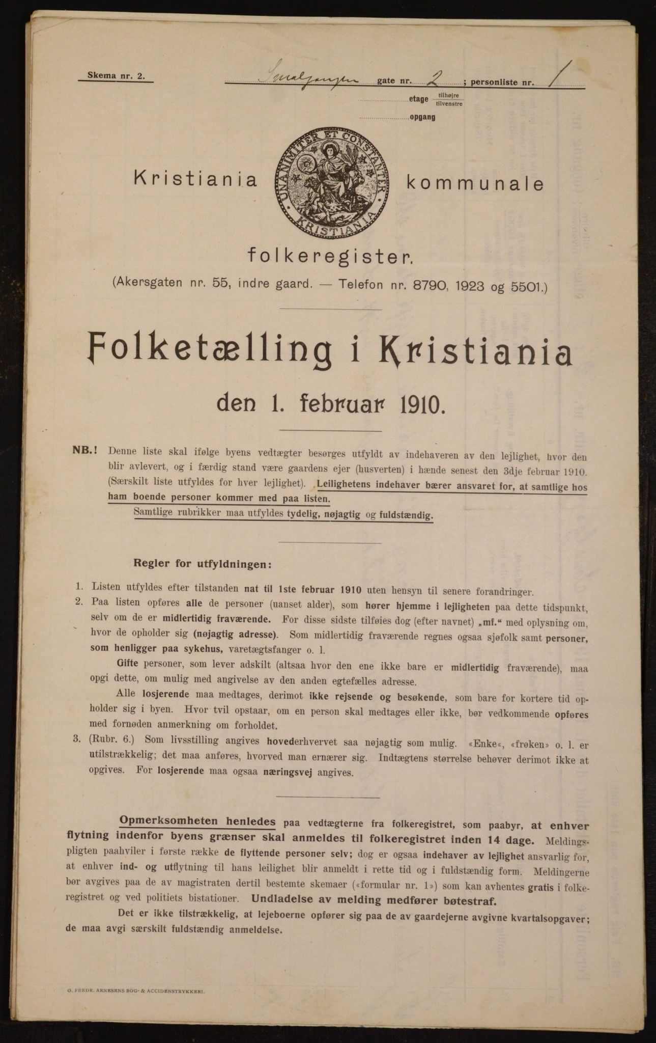 OBA, Municipal Census 1910 for Kristiania, 1910, p. 92489