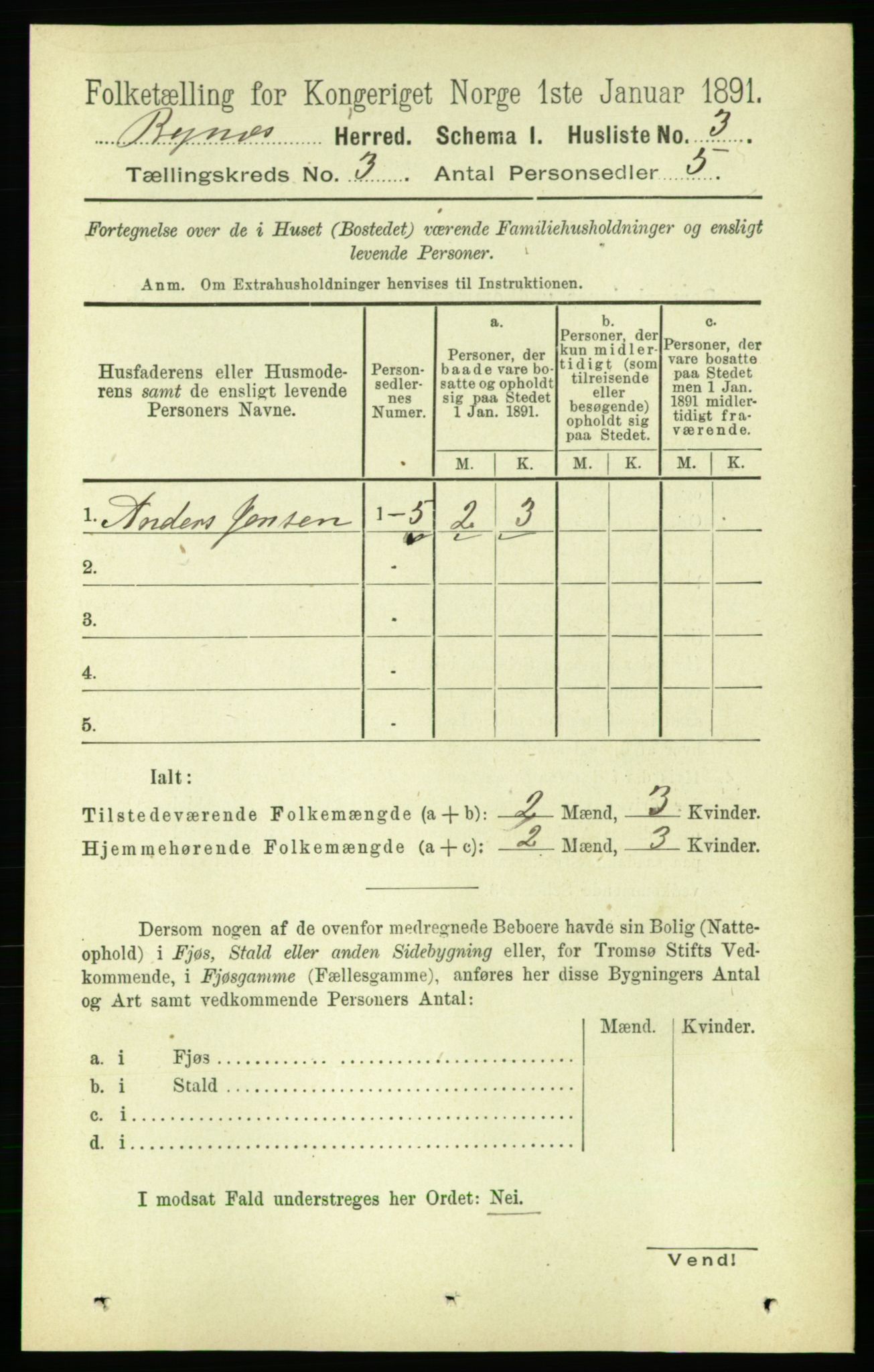 RA, 1891 census for 1655 Byneset, 1891, p. 1243