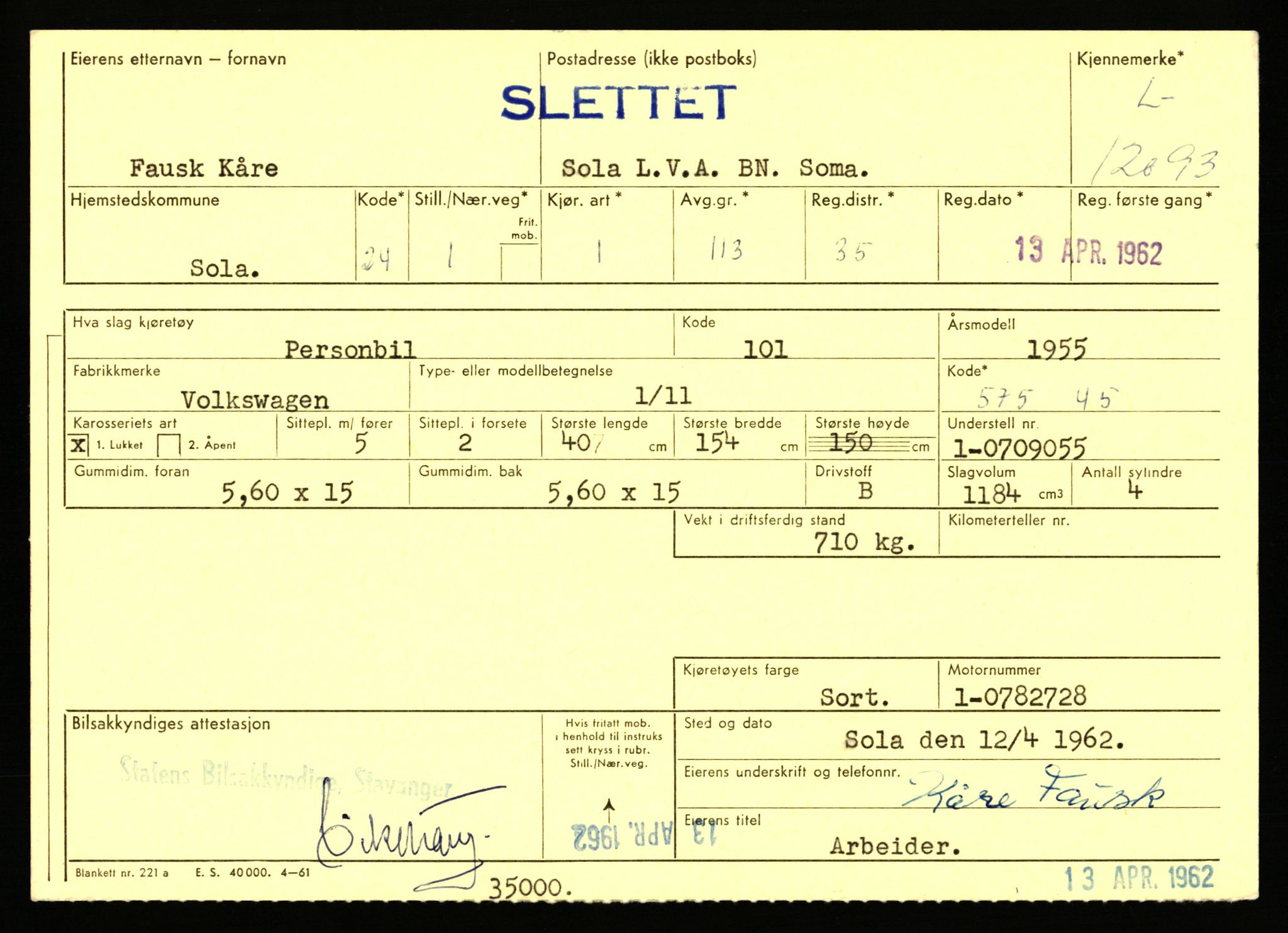 Stavanger trafikkstasjon, SAST/A-101942/0/F/L0022: L-12000 - L-12499, 1930-1971, p. 379