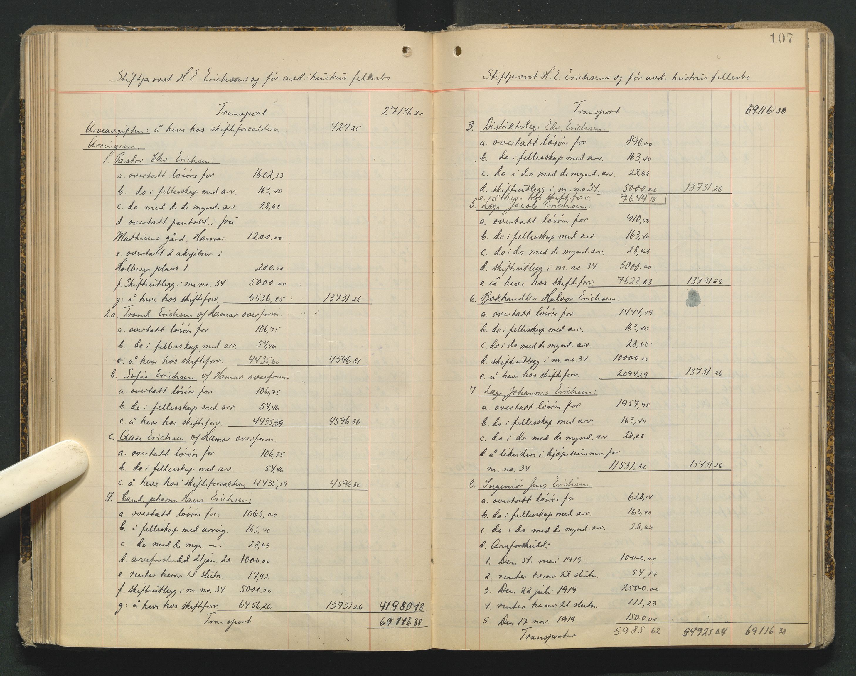 Sør-Hedmark sorenskriveri, AV/SAH-TING-014/J/Ja/Jag/L0002: Skifteutlodningsprotokoll - Hamar by, 1910-1924, p. 107