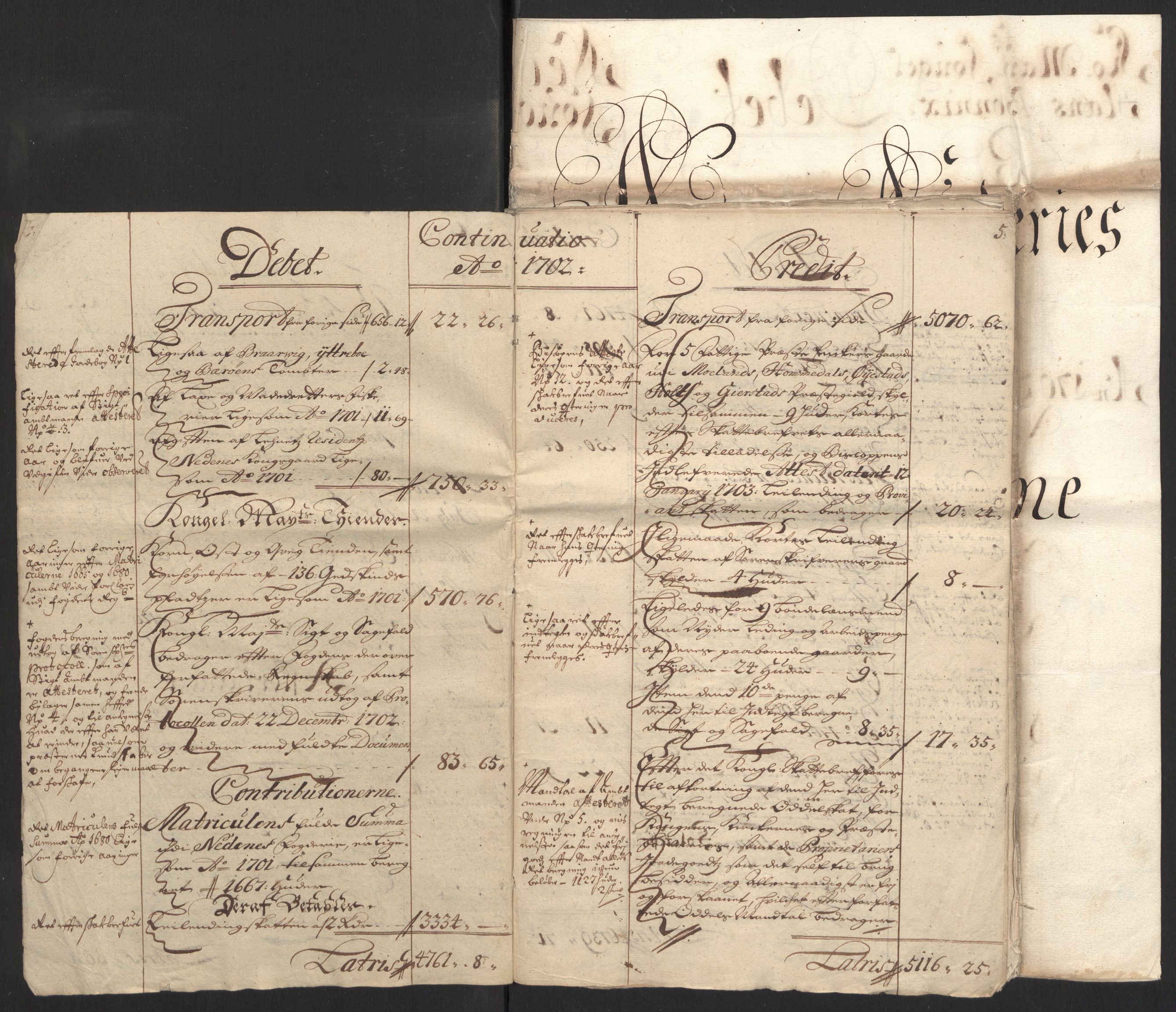Rentekammeret inntil 1814, Reviderte regnskaper, Fogderegnskap, RA/EA-4092/R39/L2316: Fogderegnskap Nedenes, 1702-1703, p. 5