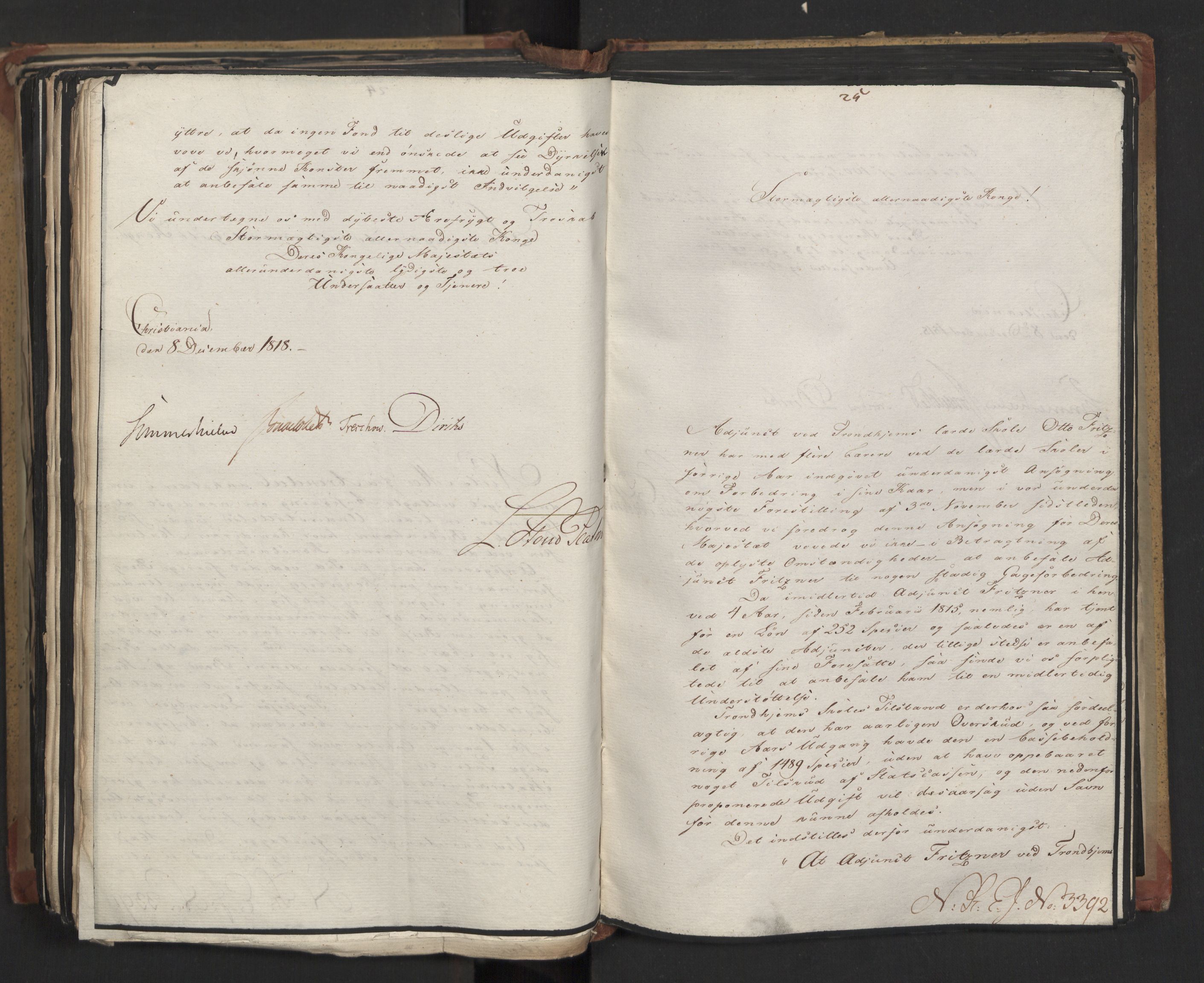 Statsrådsavdelingen i Stockholm, AV/RA-S-1003/D/Da/L0016: Regjeringsinnstillinger nr. 3101-3468, 1818, p. 360