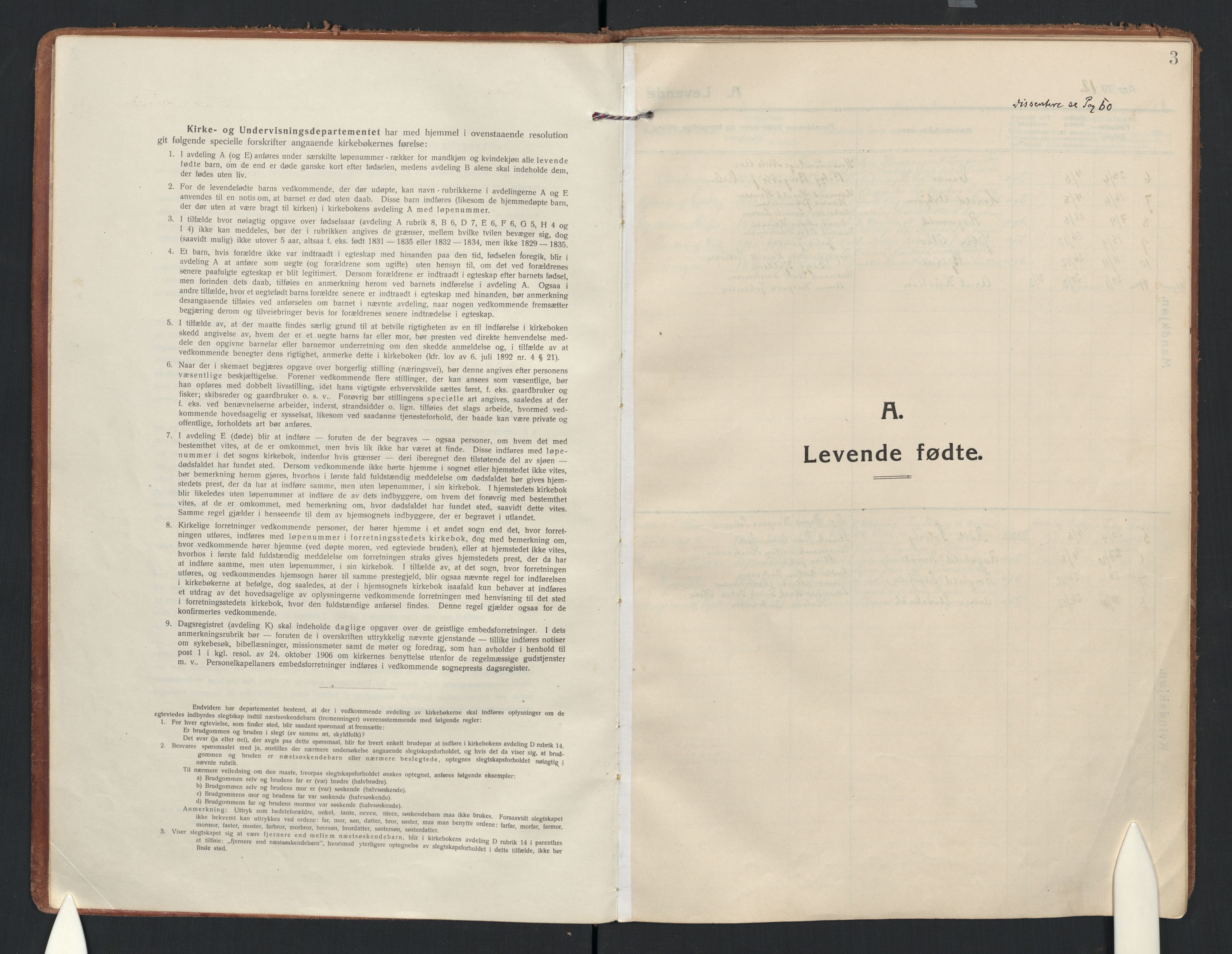 Enebakk prestekontor Kirkebøker, SAO/A-10171c/F/Fb/L0003: Parish register (official) no. II 3, 1912-1946, p. 3