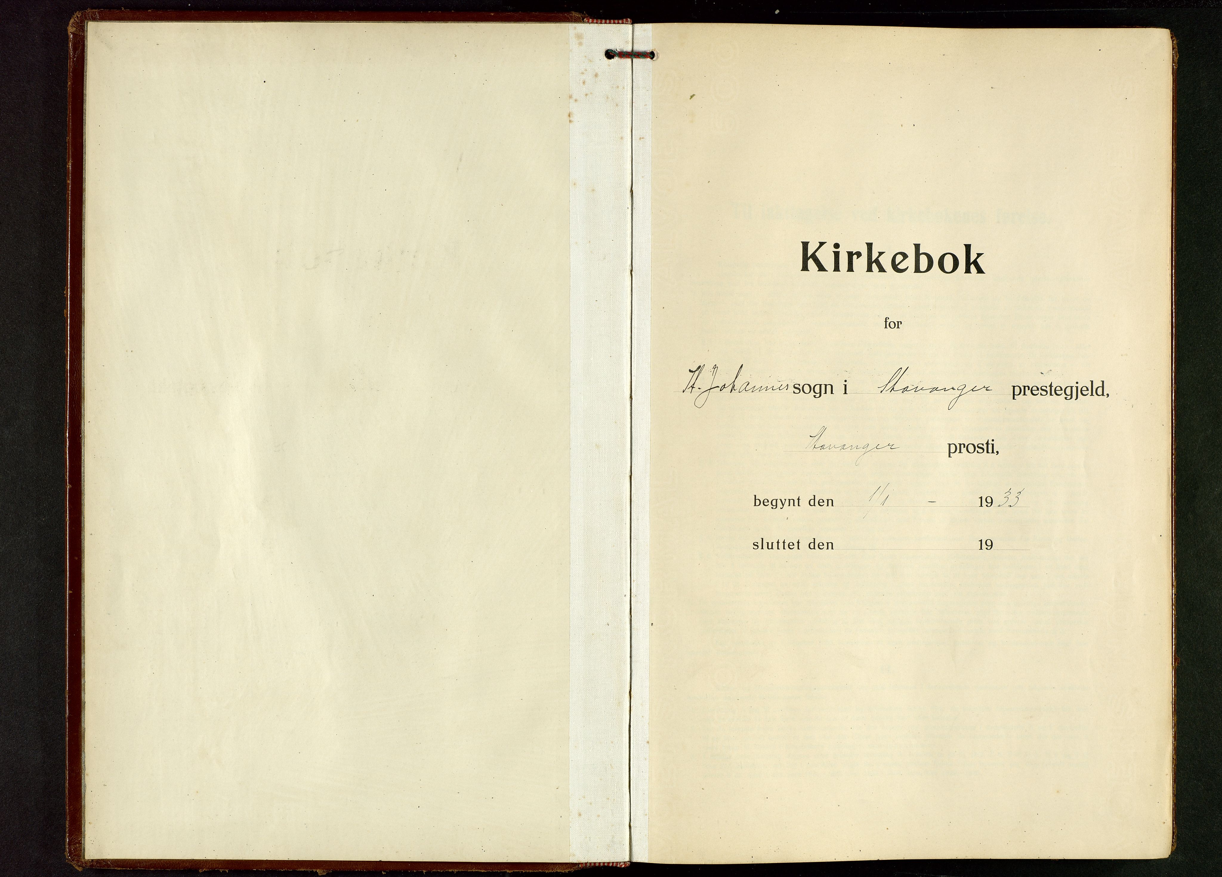 St. Johannes sokneprestkontor, SAST/A-101814/001/30/30BB/L0010: Parish register (copy) no. B 10, 1933-1946