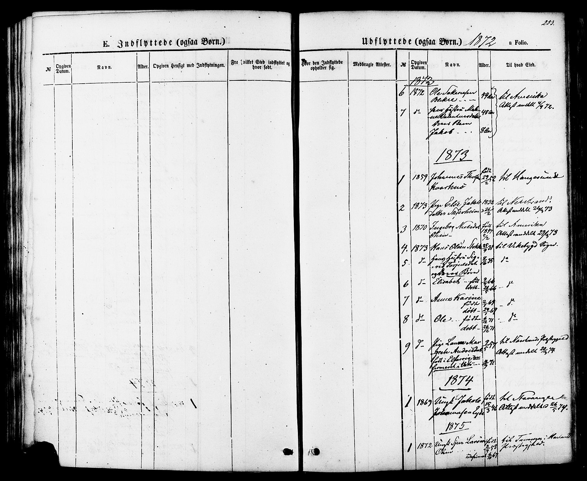 Skjold sokneprestkontor, AV/SAST-A-101847/H/Ha/Haa/L0007: Parish register (official) no. A 7, 1857-1882, p. 253