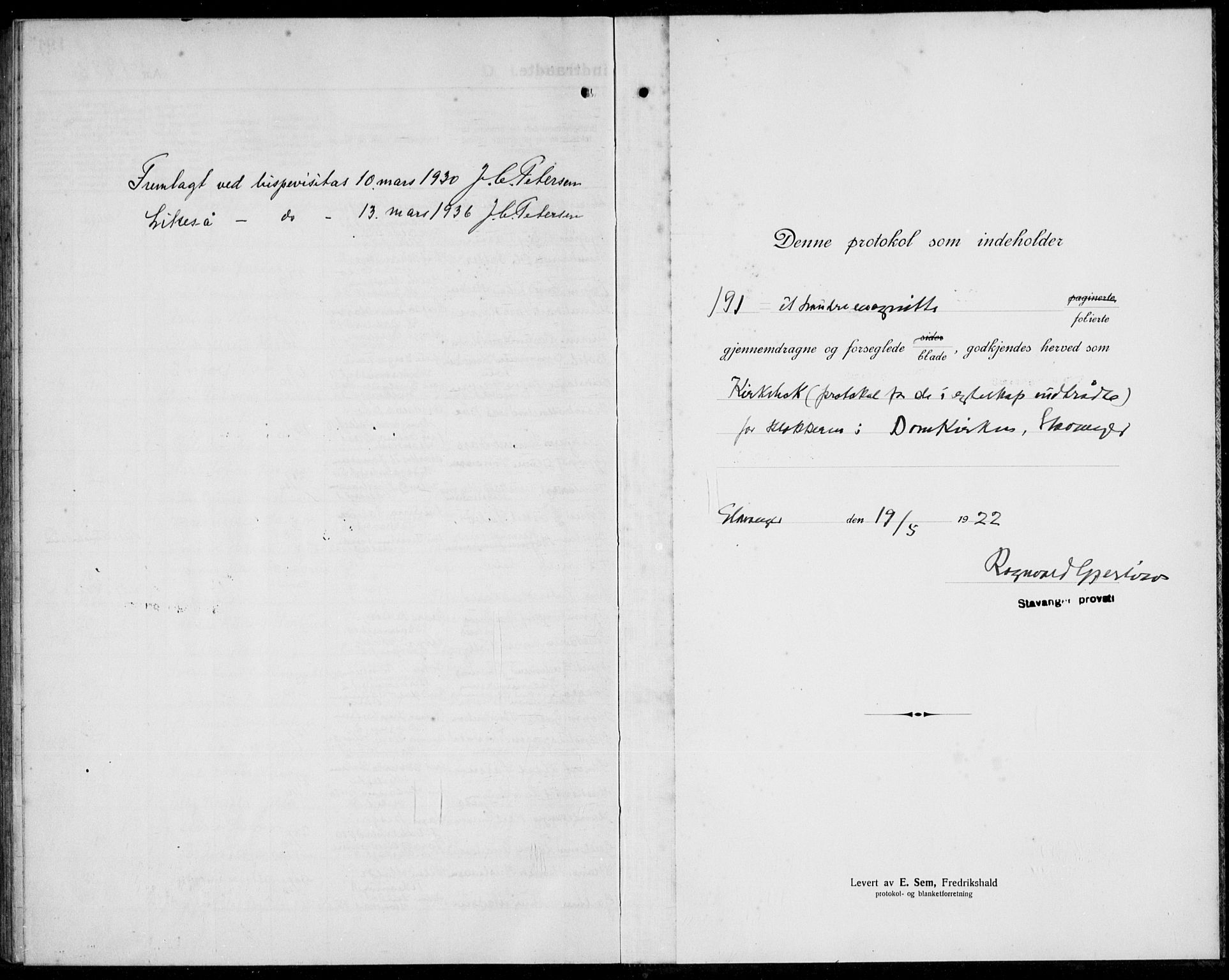 Domkirken sokneprestkontor, SAST/A-101812/001/30/30BB/L0020: Parish register (copy) no. B 20, 1921-1937
