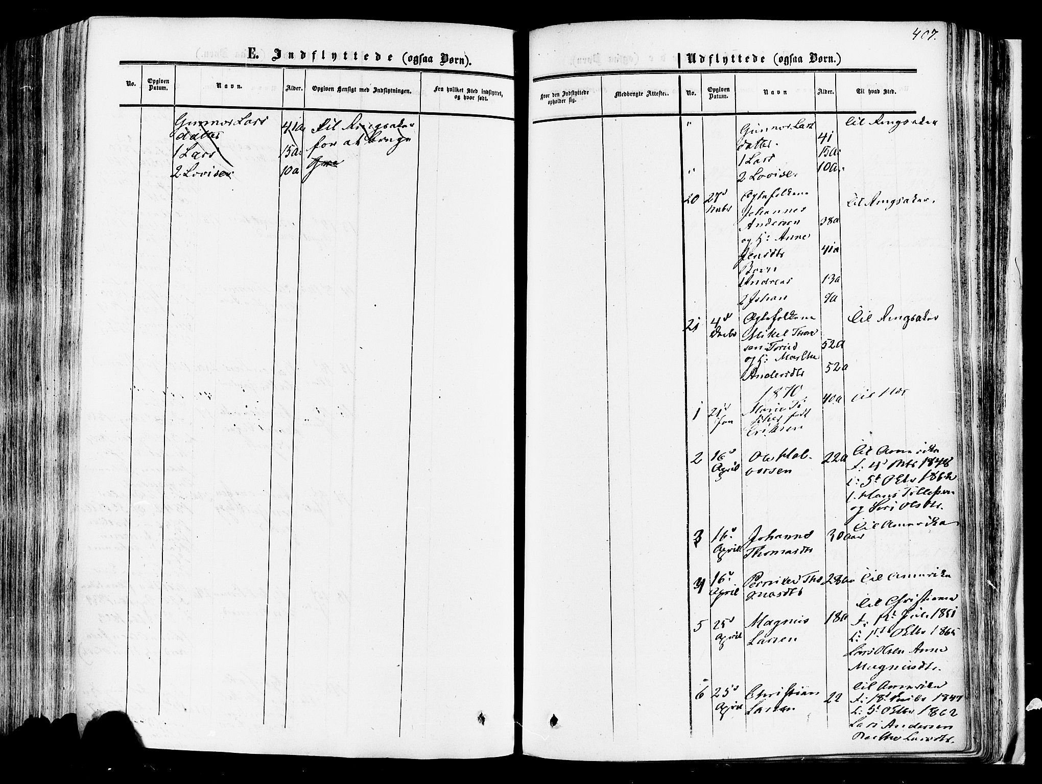 Vang prestekontor, Hedmark, SAH/PREST-008/H/Ha/Haa/L0013: Parish register (official) no. 13, 1855-1879, p. 407