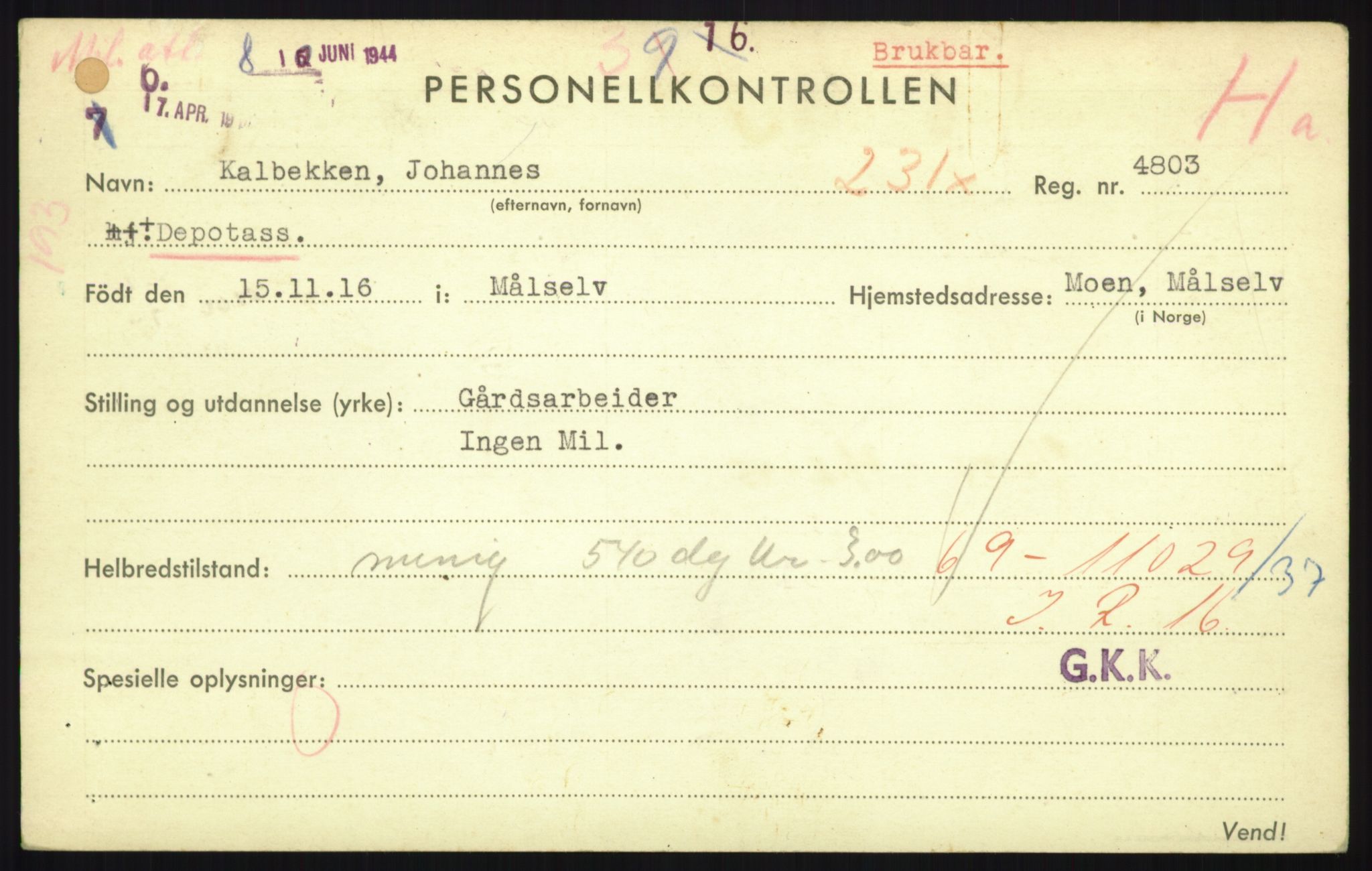 Forsvaret, Troms infanteriregiment nr. 16, AV/RA-RAFA-3146/P/Pa/L0021: Rulleblad for regimentets menige mannskaper, årsklasse 1937, 1937, p. 589