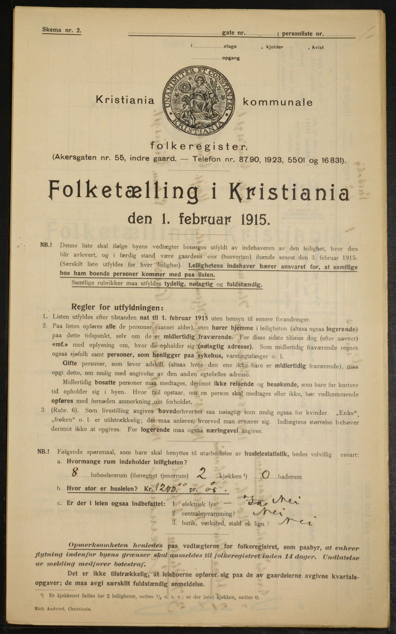 OBA, Municipal Census 1915 for Kristiania, 1915, p. 124277