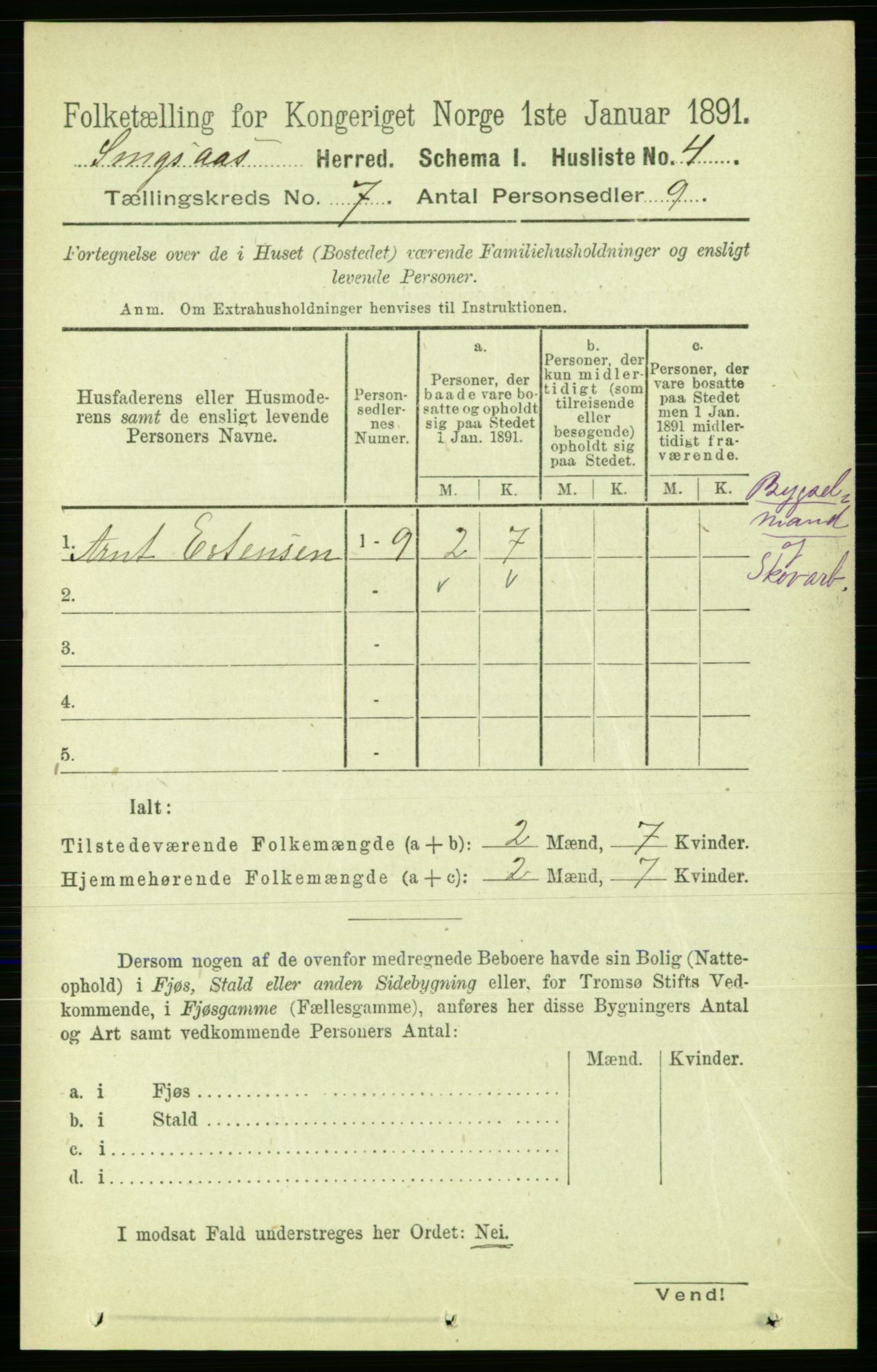 RA, 1891 census for 1646 Singsås, 1891, p. 1565