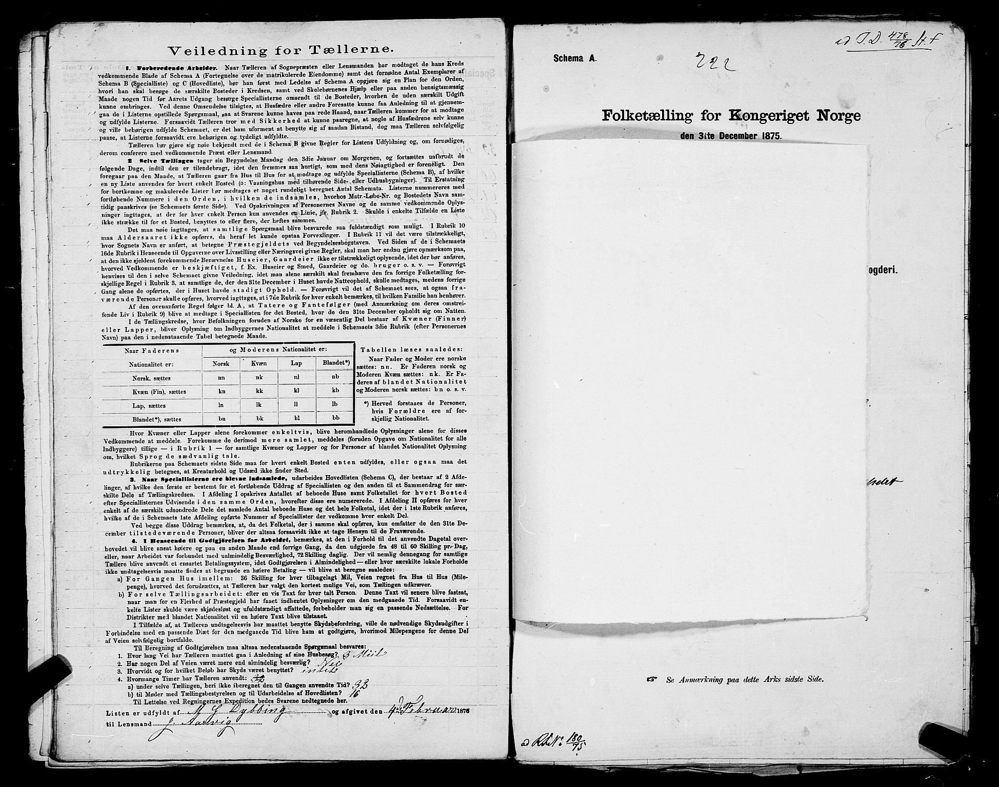 SAST, 1875 census for 1146P Tysvær, 1875, p. 45