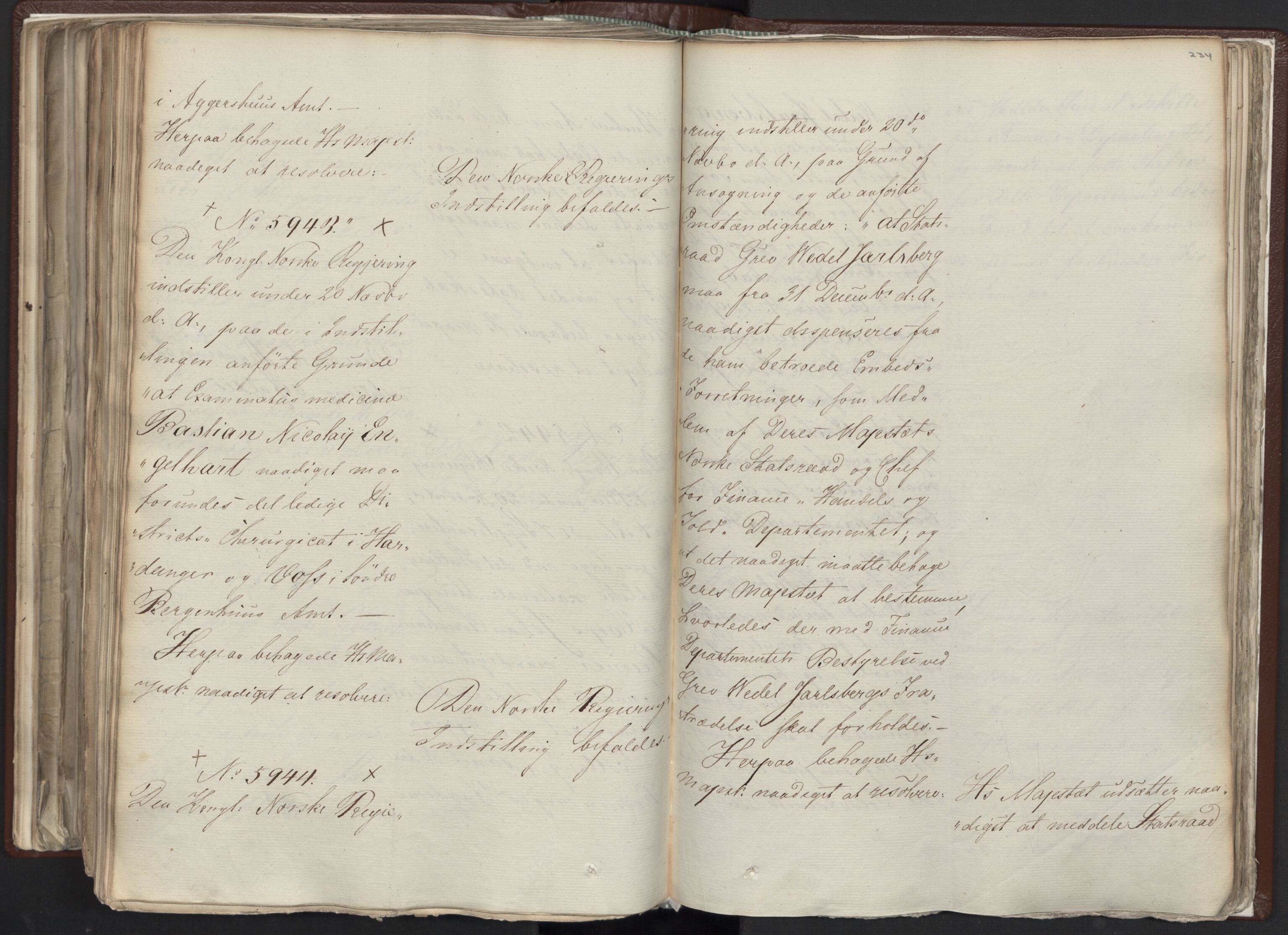 Statsrådssekretariatet, AV/RA-S-1001/A/Ab/L0012: Kgl. res. nr. 5679-6008 II, 1821, p. 233b-234a