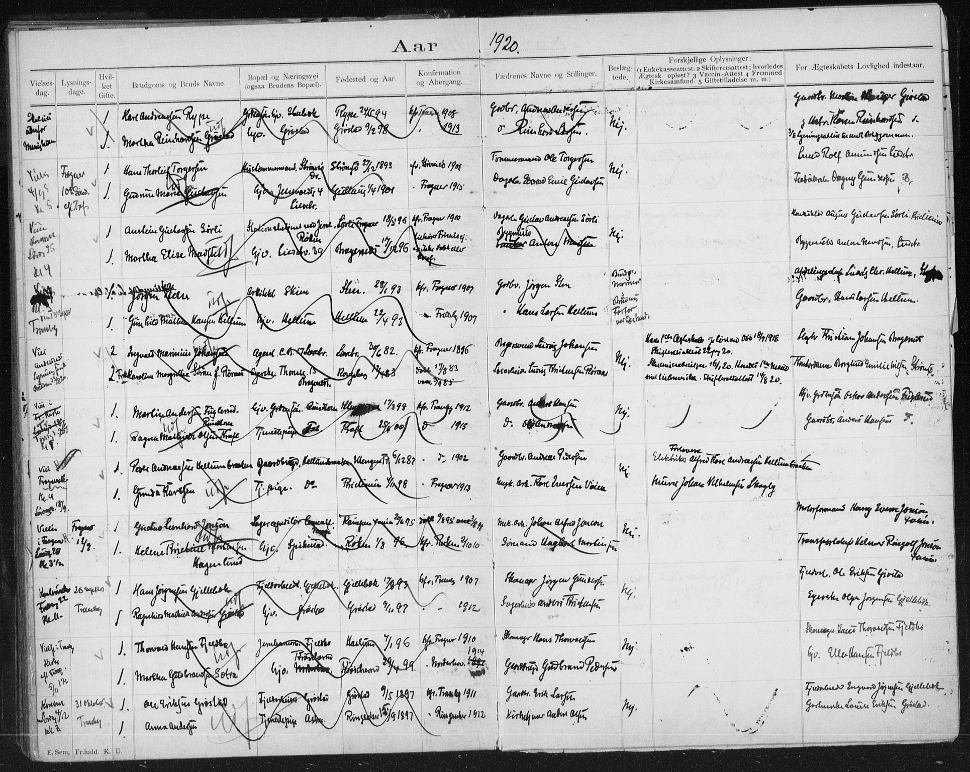 Lier kirkebøker, AV/SAKO-A-230/H/Ha/L0001: Banns register no. 1, 1900-1936