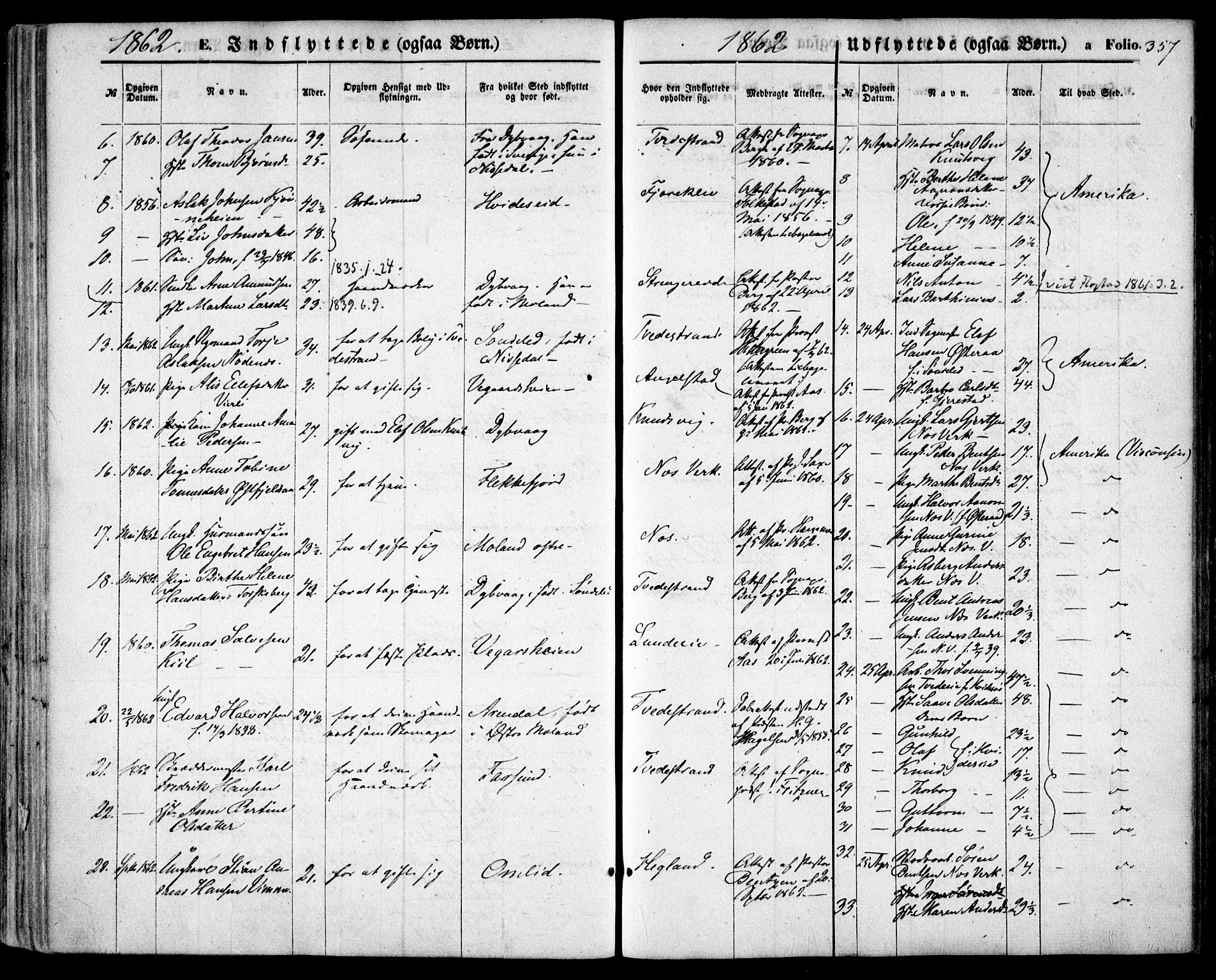 Holt sokneprestkontor, AV/SAK-1111-0021/F/Fa/L0009: Parish register (official) no. A 9, 1861-1871, p. 357