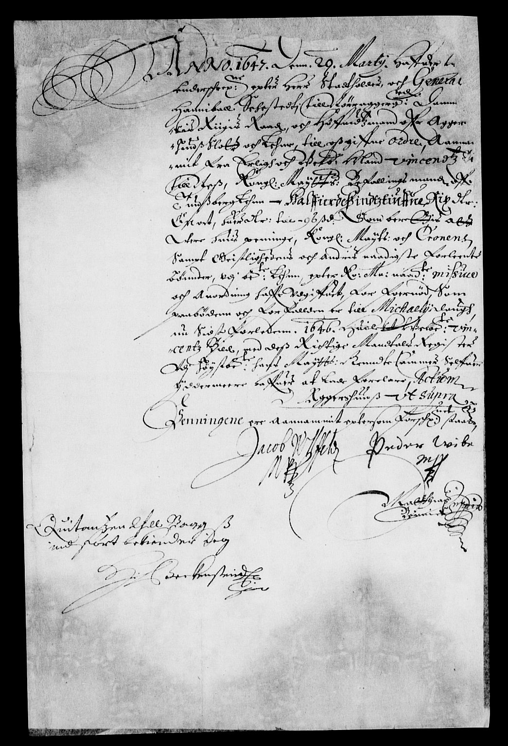 Rentekammeret inntil 1814, Reviderte regnskaper, Lensregnskaper, AV/RA-EA-5023/R/Rb/Rbo/L0027: Tønsberg len, 1645-1647