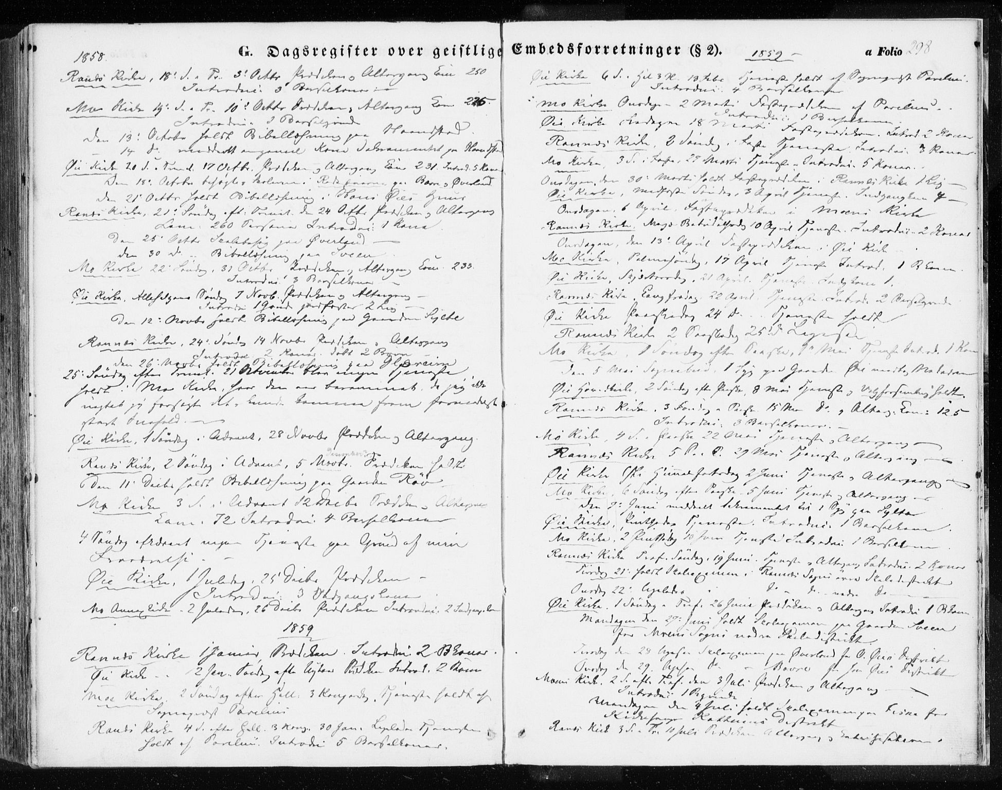 Ministerialprotokoller, klokkerbøker og fødselsregistre - Møre og Romsdal, SAT/A-1454/595/L1044: Parish register (official) no. 595A06, 1852-1863, p. 298