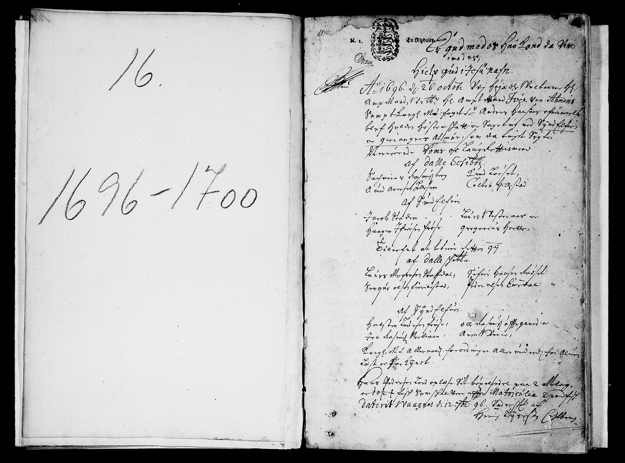 Sunnmøre sorenskriveri, AV/SAT-A-0005/1/1A/L0017: Tingbok 16, 1696-1700, p. 0b-1a