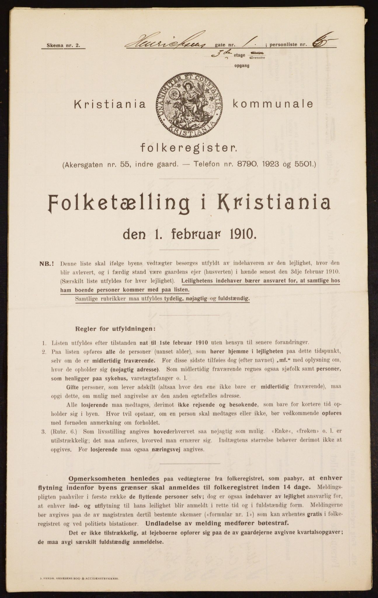 OBA, Municipal Census 1910 for Kristiania, 1910, p. 37799