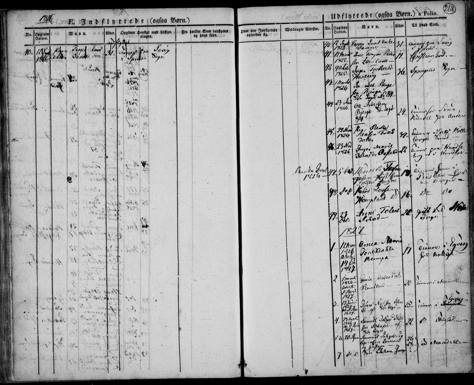 Lyngdal sokneprestkontor, SAK/1111-0029/F/Fa/Fac/L0007: Parish register (official) no. A 7, 1825-1838, p. 268