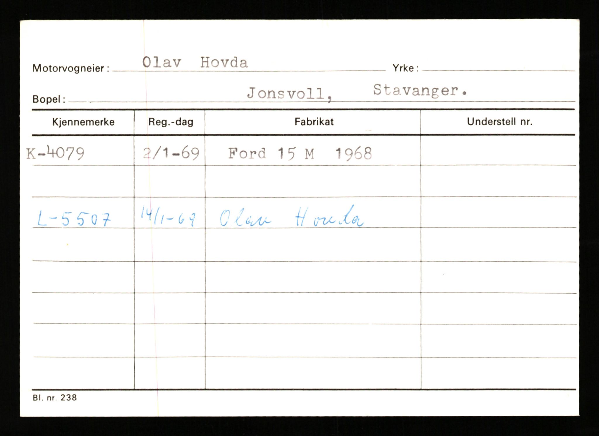 Stavanger trafikkstasjon, AV/SAST-A-101942/0/G/L0001: Registreringsnummer: 0 - 5782, 1930-1971, p. 2505