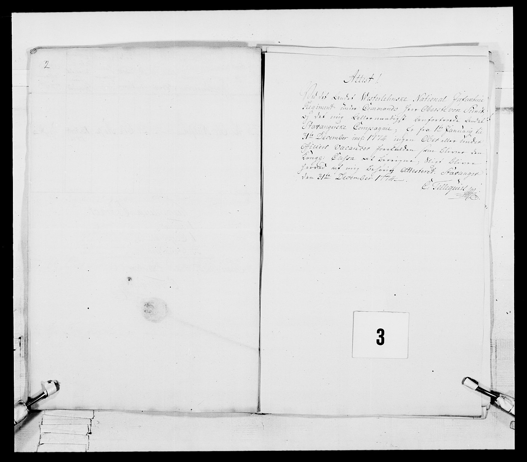 Generalitets- og kommissariatskollegiet, Det kongelige norske kommissariatskollegium, AV/RA-EA-5420/E/Eh/L0106: 2. Vesterlenske nasjonale infanteriregiment, 1774-1780, p. 21