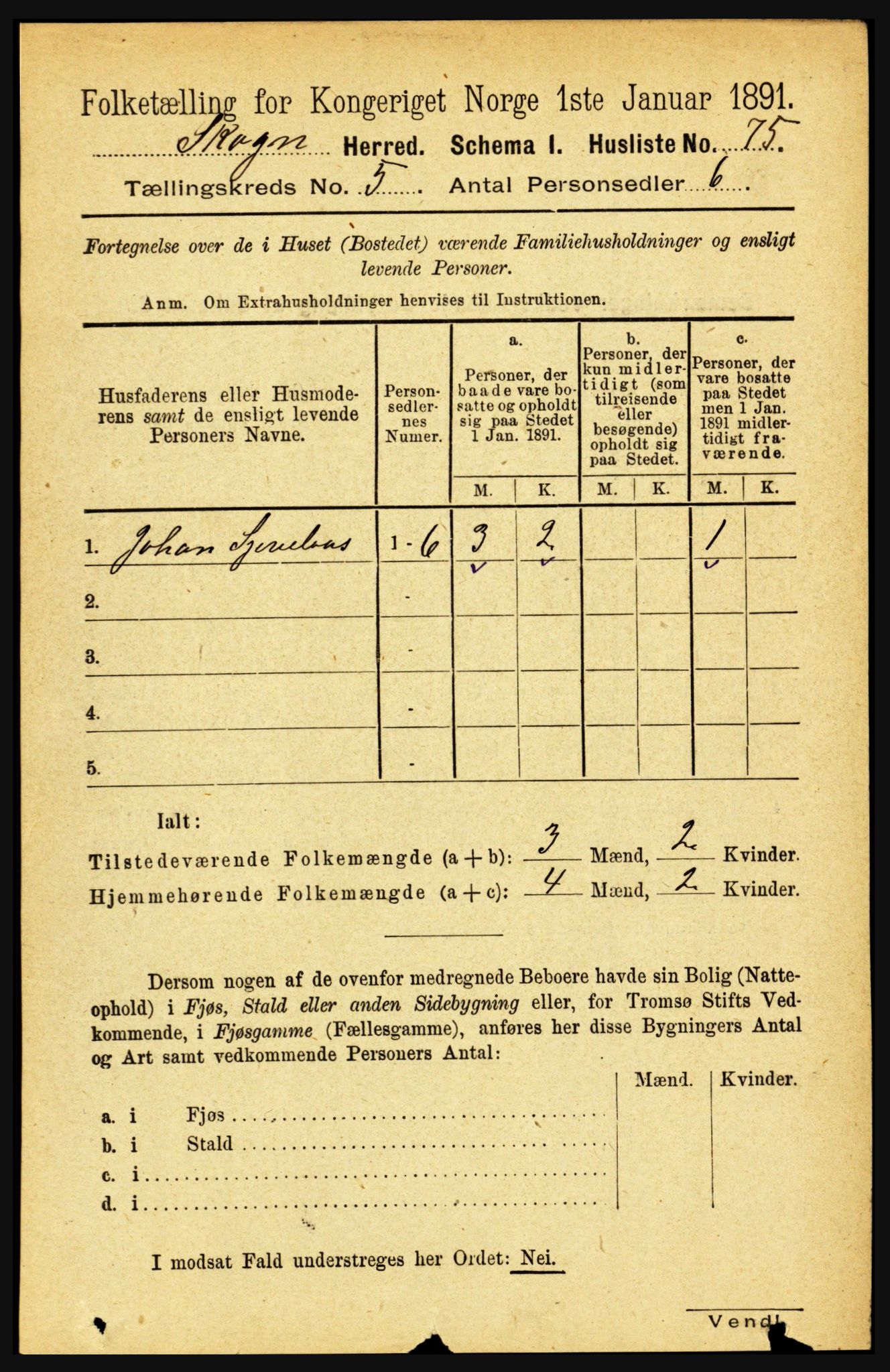 RA, 1891 census for 1719 Skogn, 1891, p. 2921