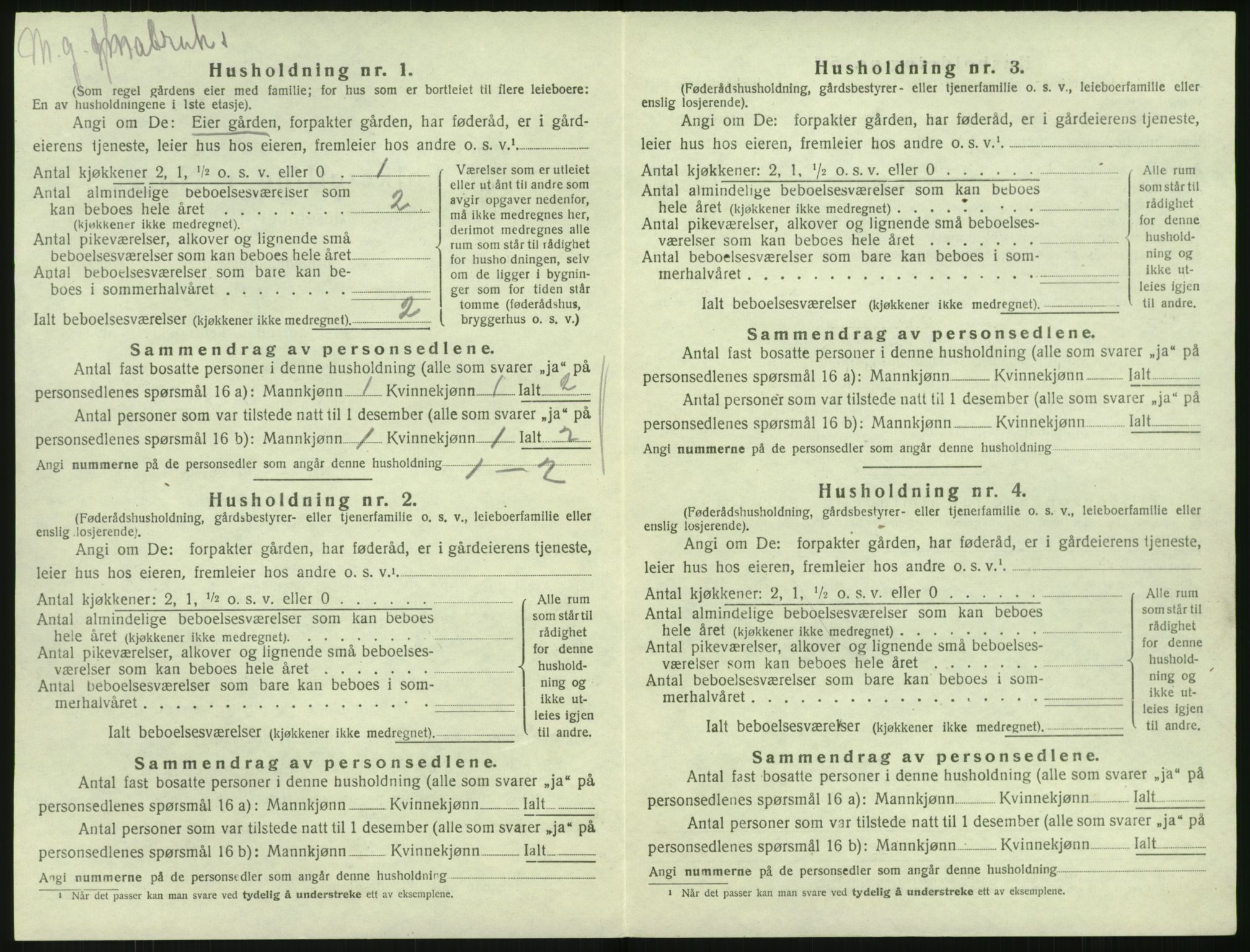 SAK, 1920 census for Søndeled, 1920, p. 1074