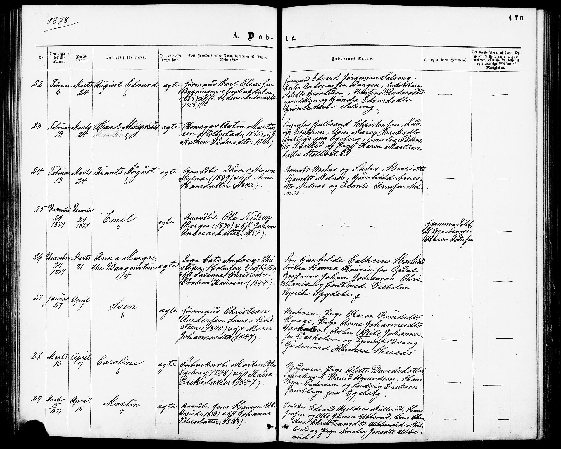 Enebakk prestekontor Kirkebøker, AV/SAO-A-10171c/F/Fa/L0011: Parish register (official) no. I 11, 1862-1882, p. 170
