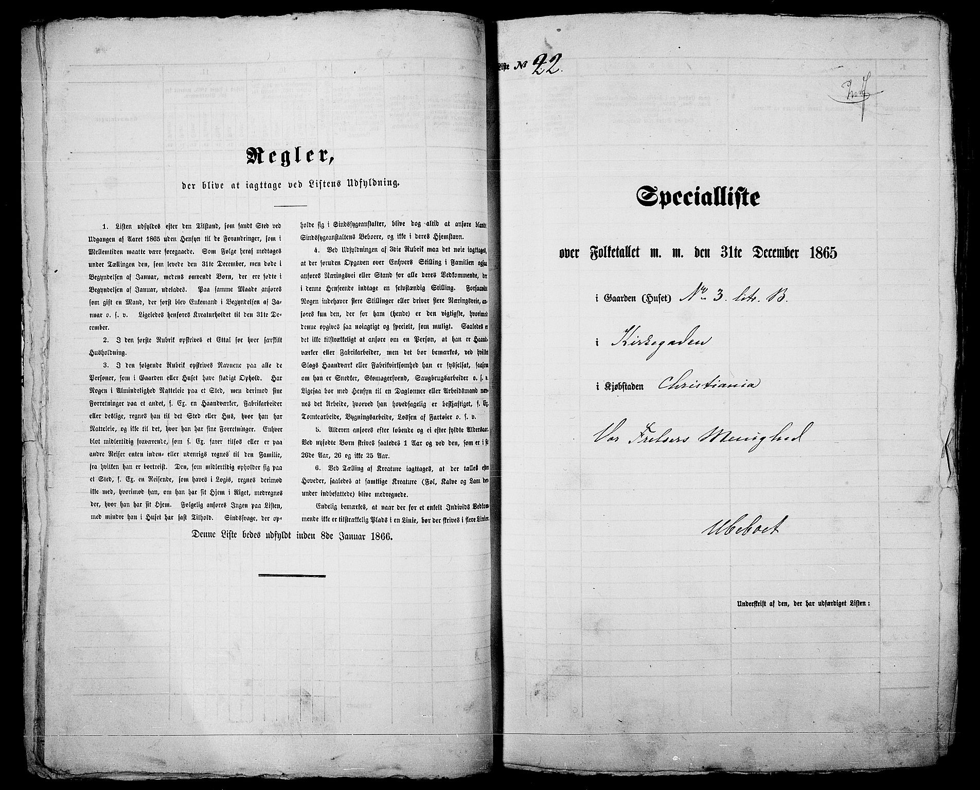 RA, 1865 census for Kristiania, 1865, p. 175